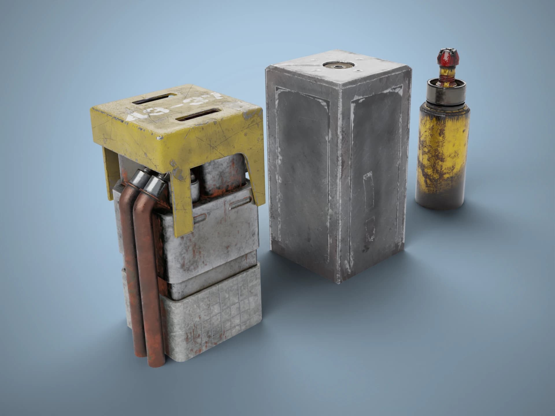 RBMK Nuclear Reactor Hall Equipment 3D Model