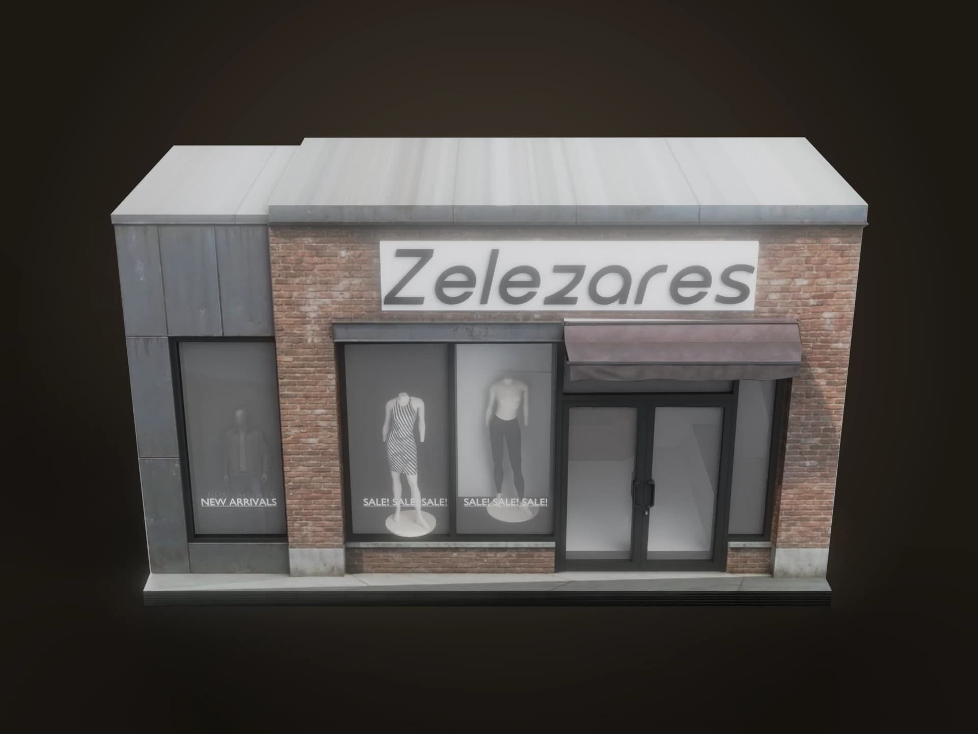 Clothing Boutique Storefront 3D Model