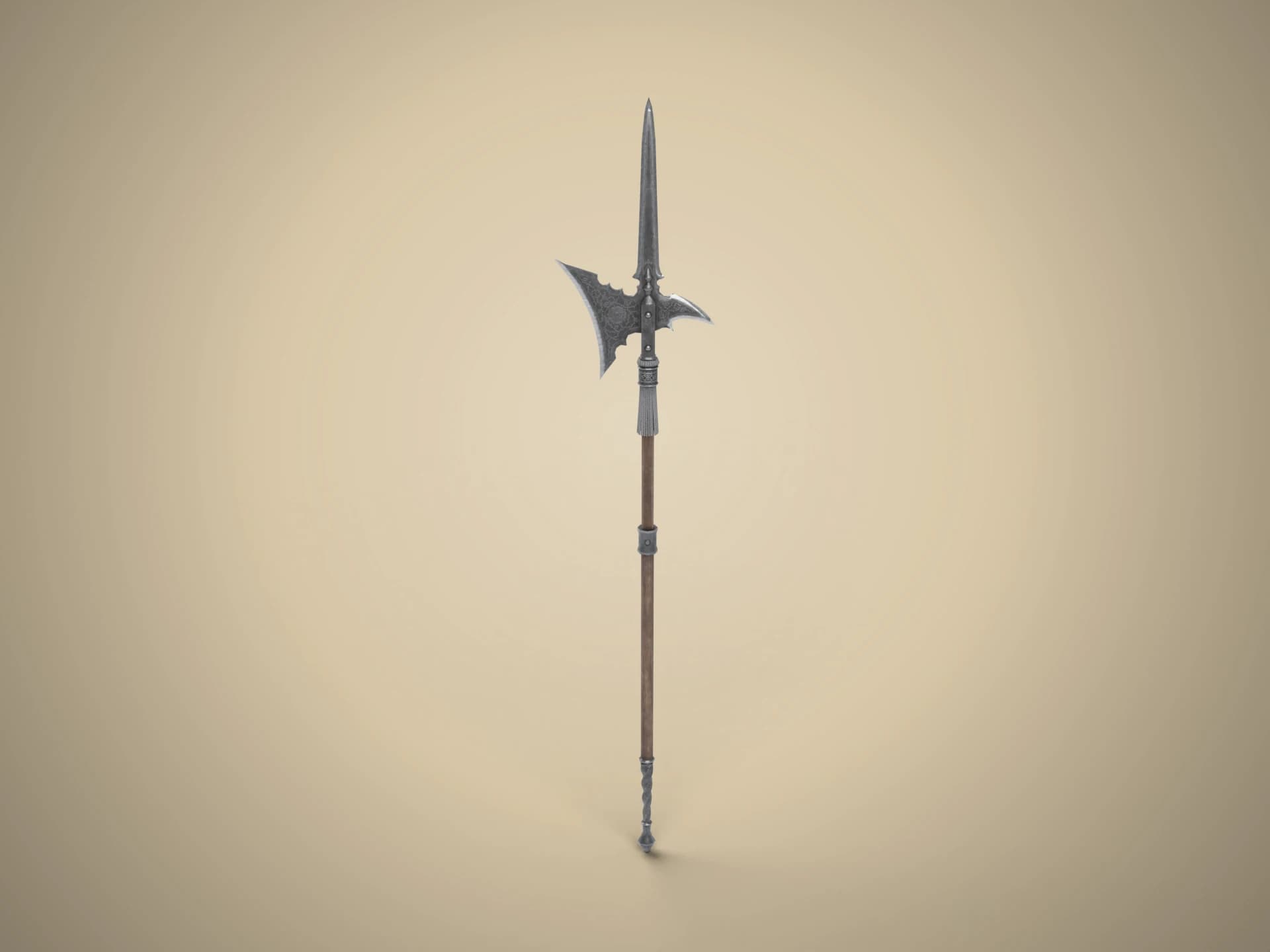 Renaissance Halberd 3D Model