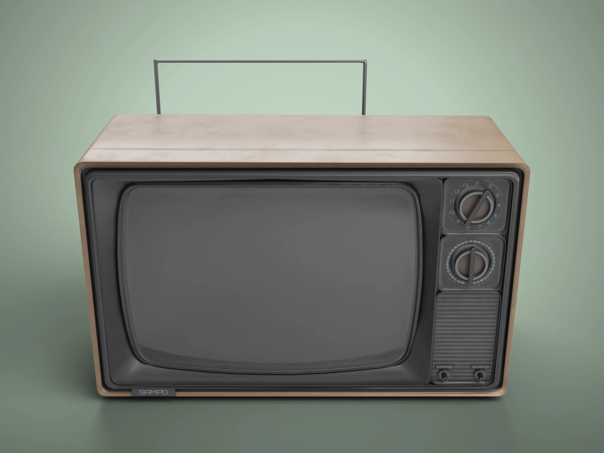 1980s Retro Television Set 3D Model