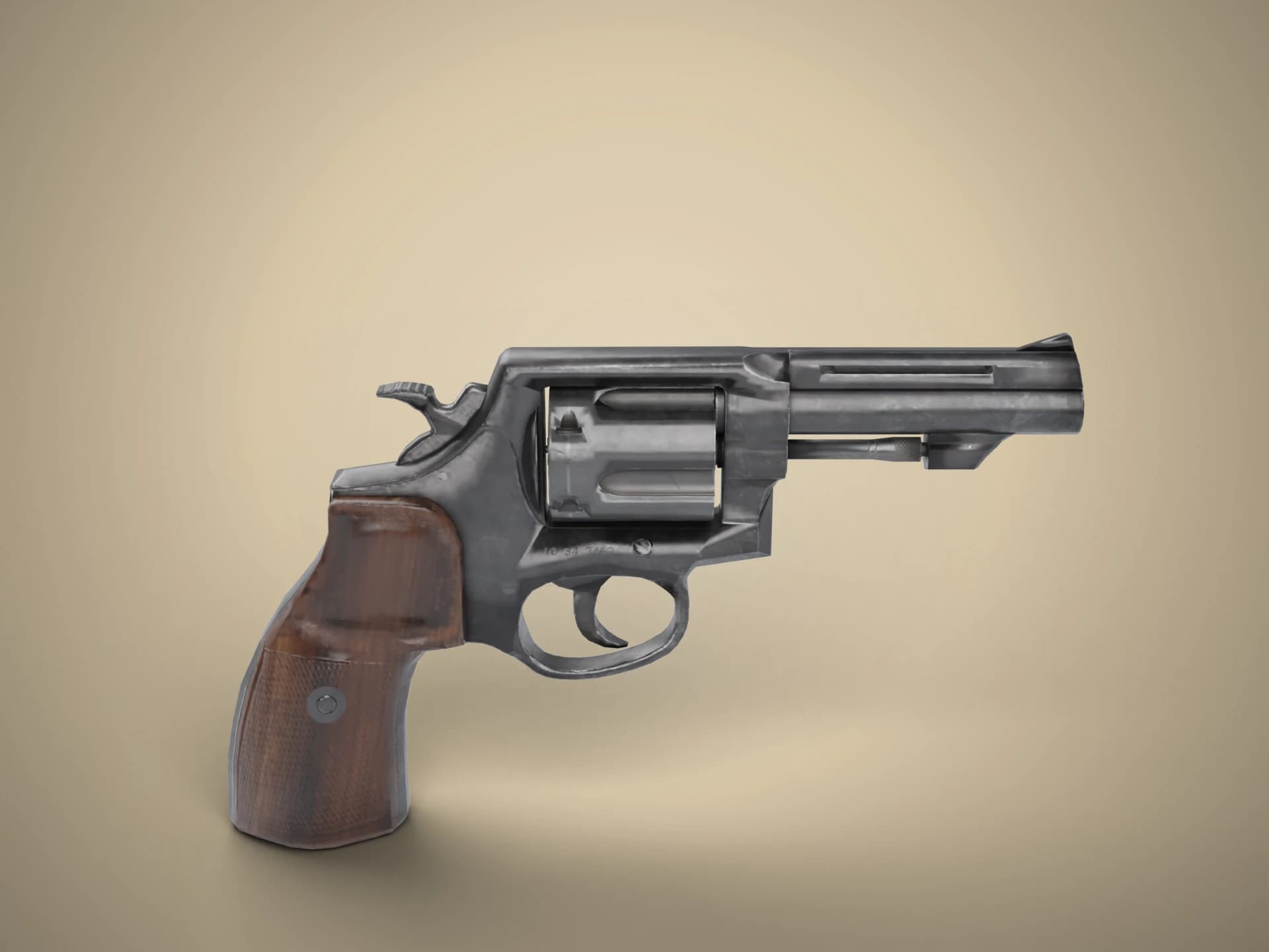 .357 Magnum Revolver 3D Model