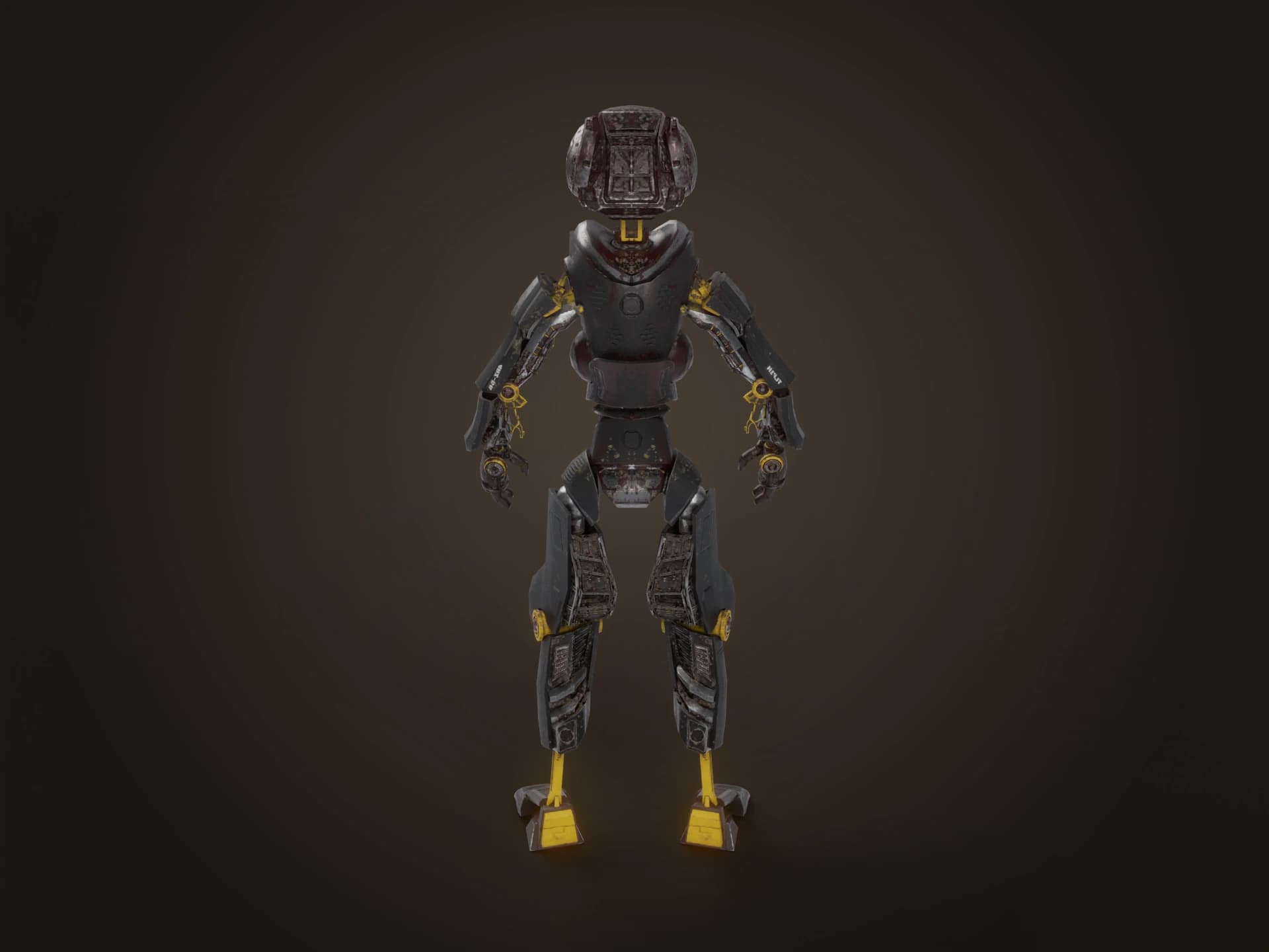Animated Humanoid Robot 3D Model
