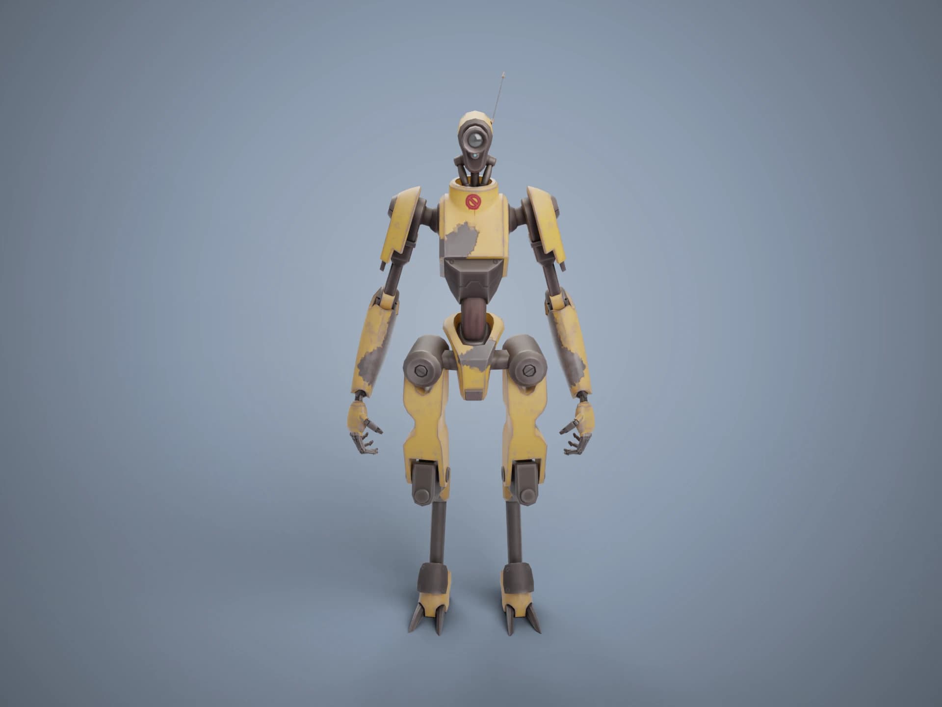 Yellow Android Robot RK11 3D Model