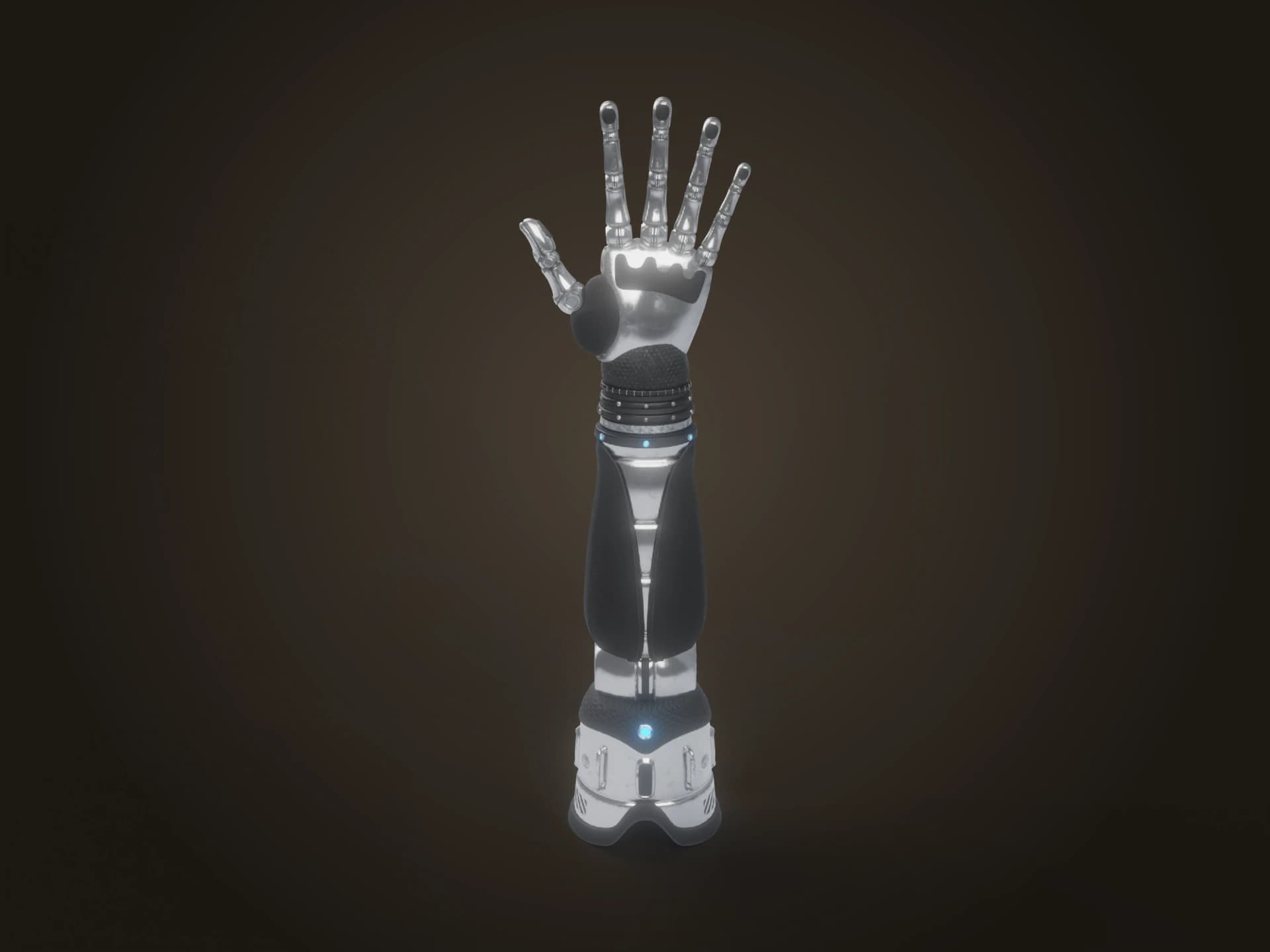 Animated Robotic Prosthetic Arm 3D Model