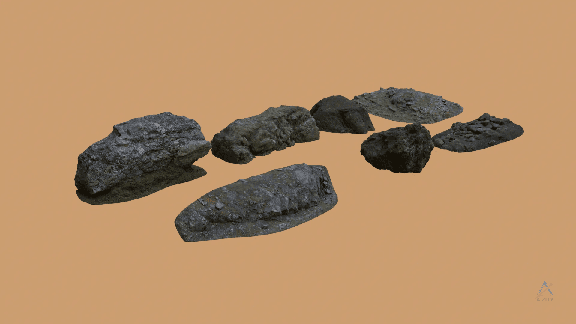 Rock & Cliff 3D Model Pack
