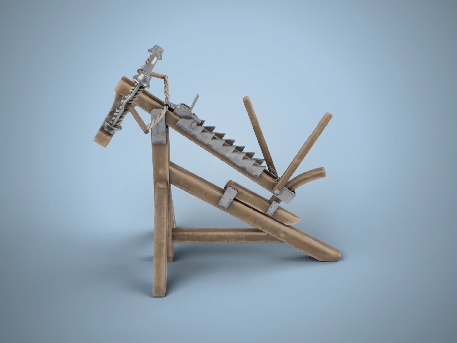Roman Ballista Siege Weapon 3D Model