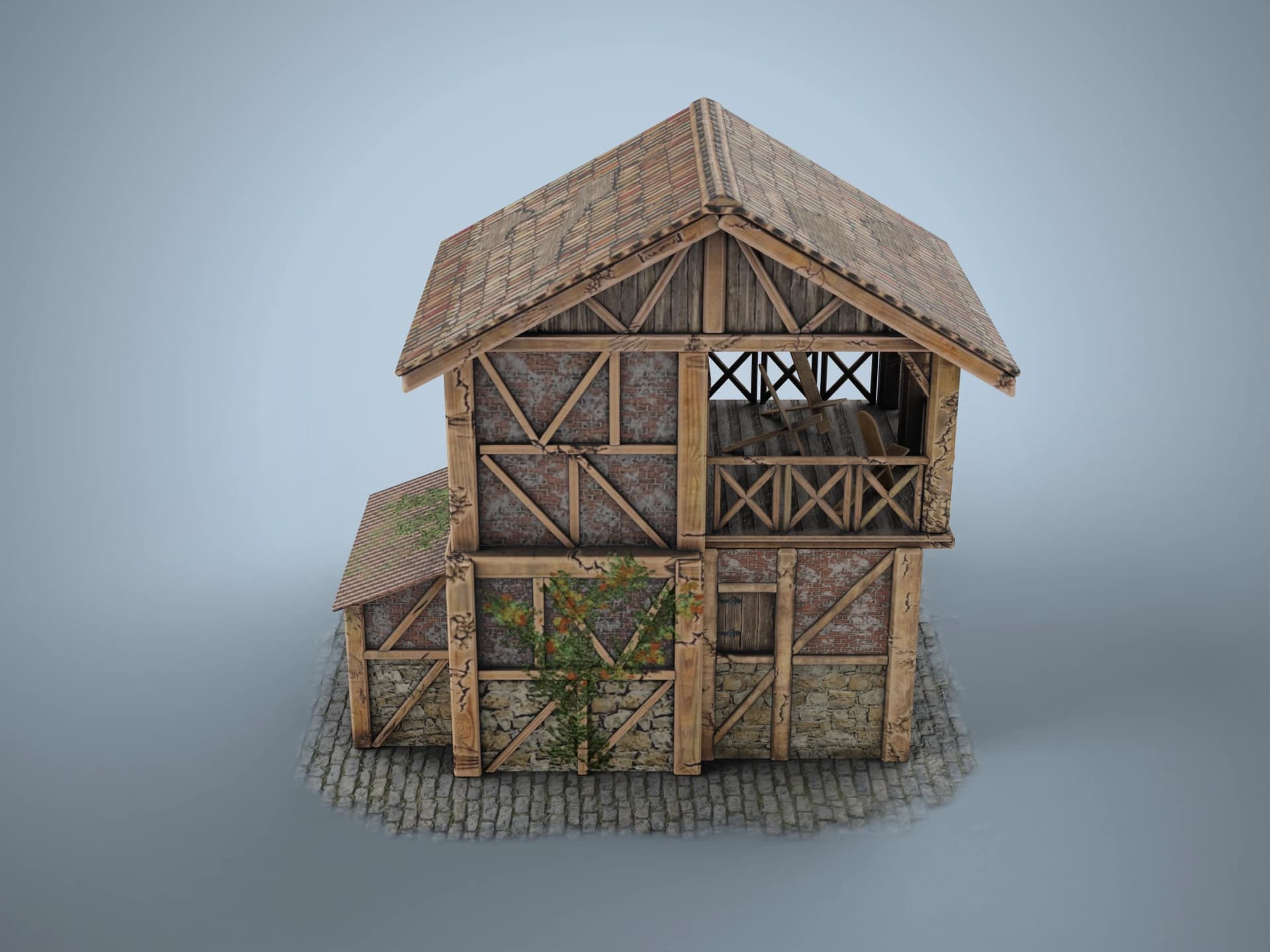 Romano-British Town House 3D Model