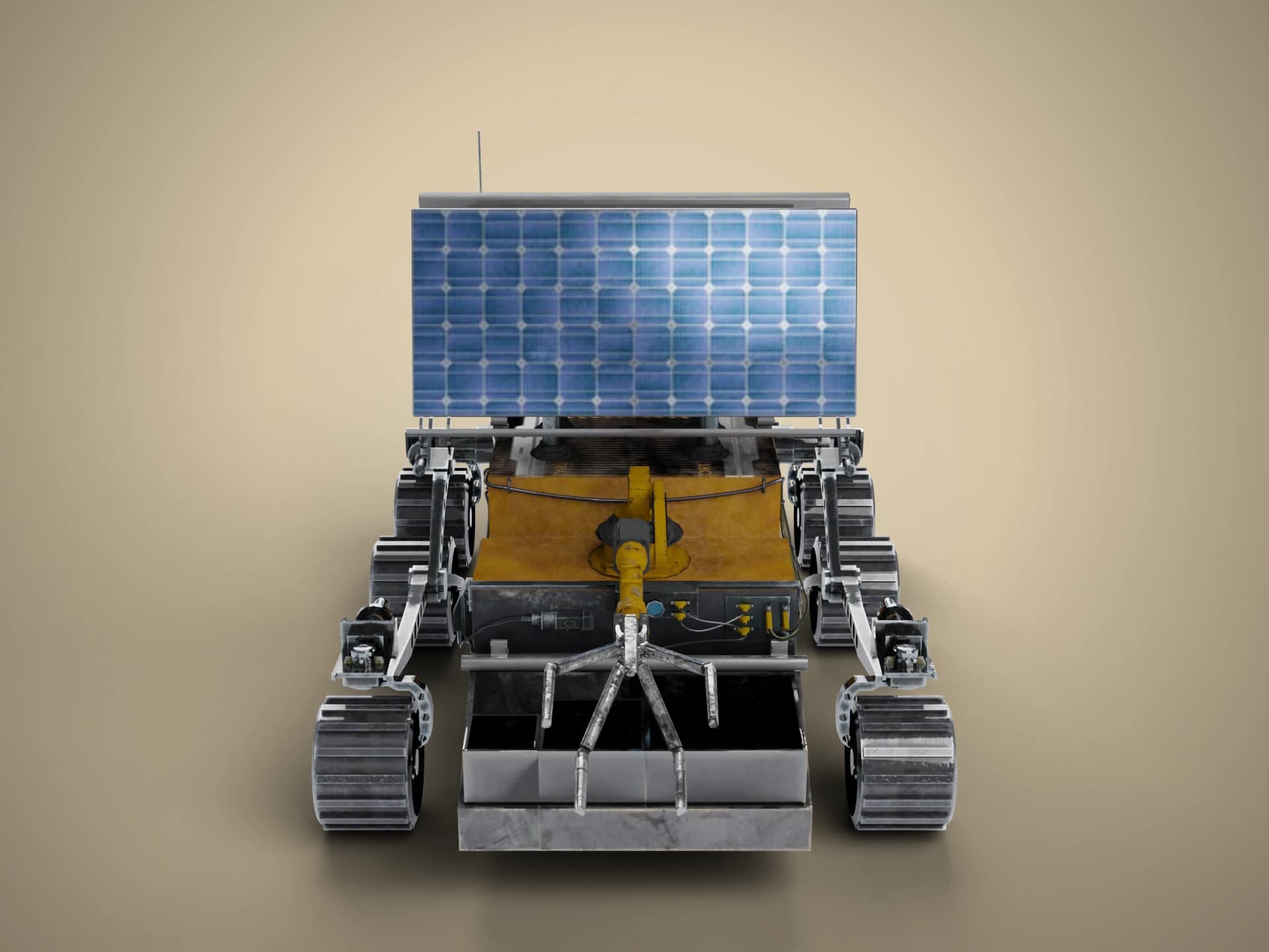 Solar-Powered Planetary Rover 3D Model