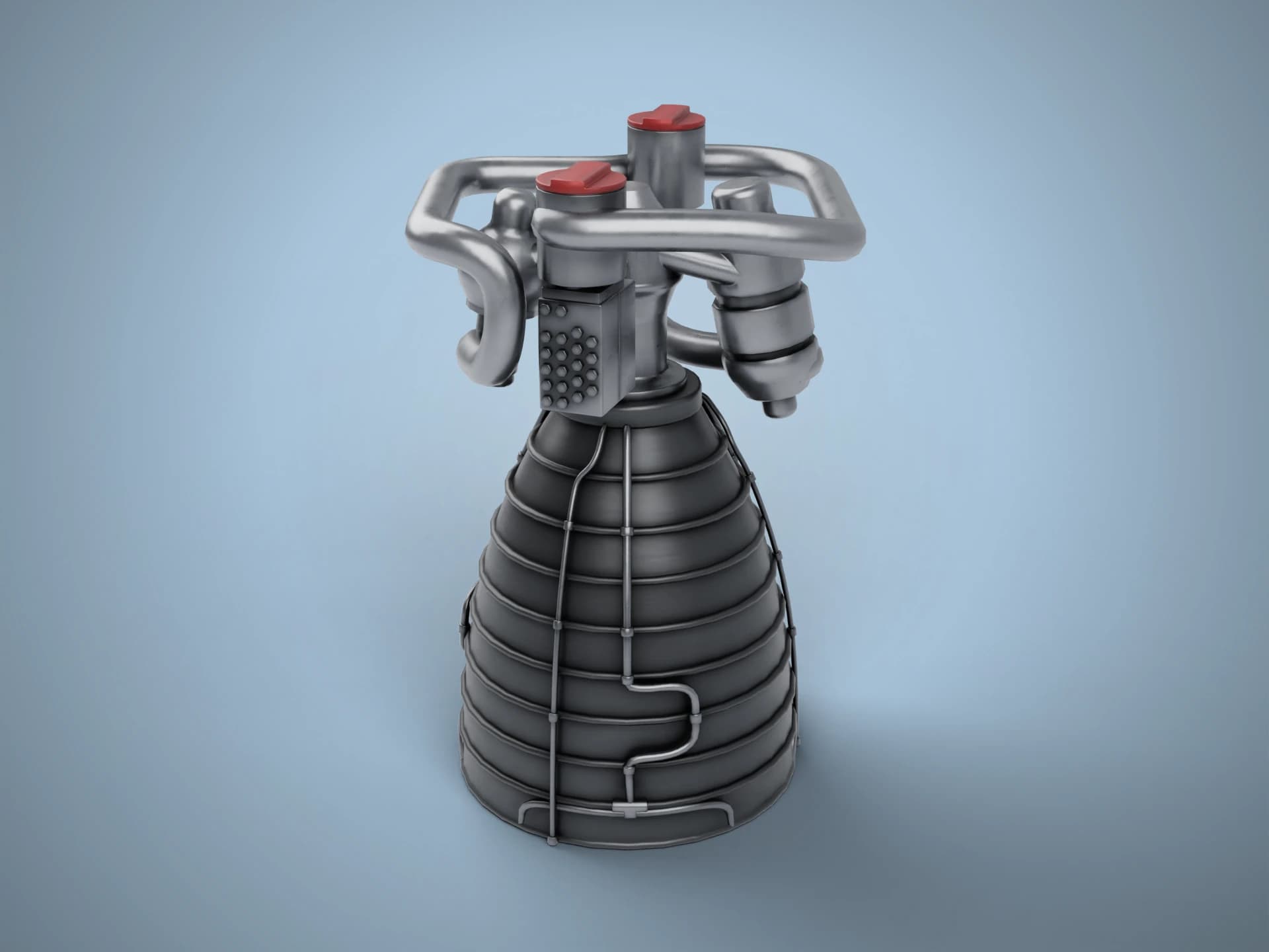 RS-25 Space Shuttle Main Engine 3D Model