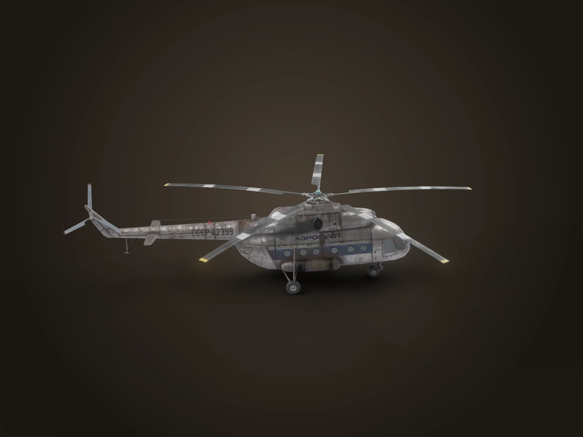 Mil Mi-8 Transport Helicopter 3D Model