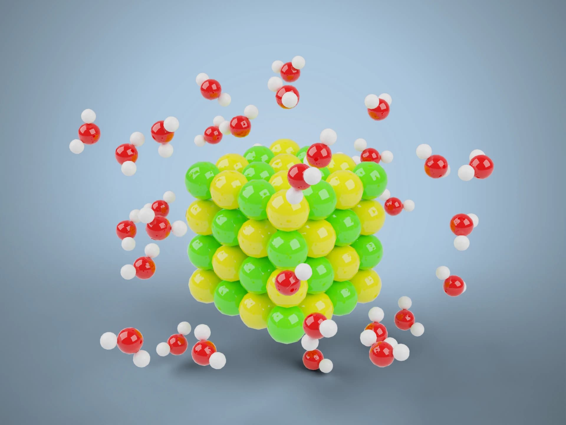 Animated Salt Dissolving in Water 3D Model