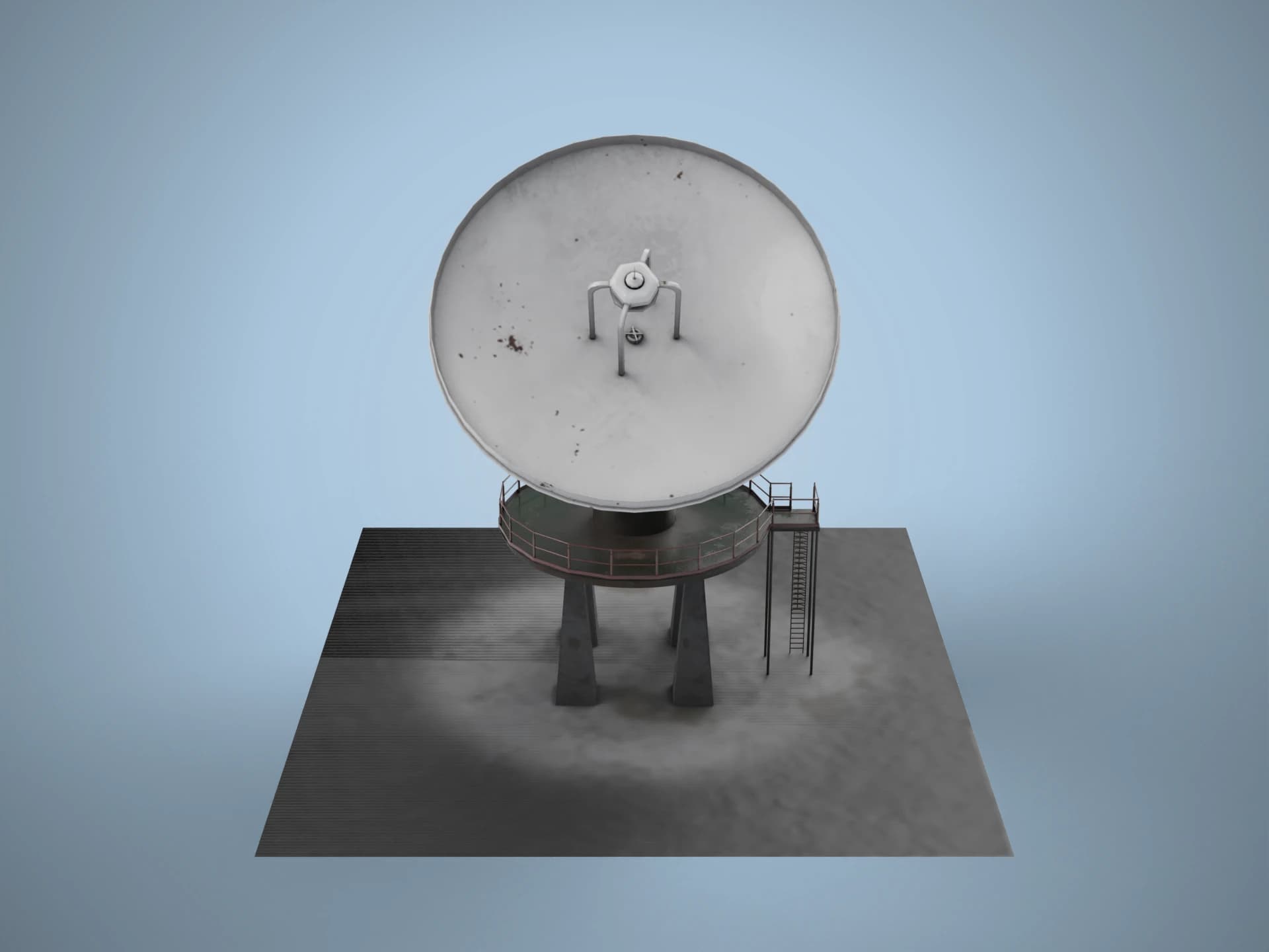 Satellite Ground Station Dish 3D Model
