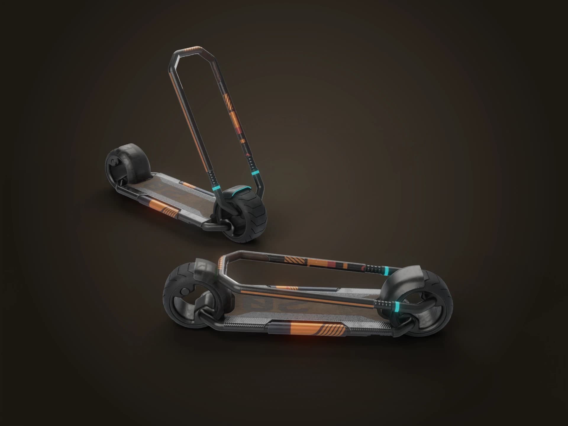 Electric Kick Scooter 3D Model