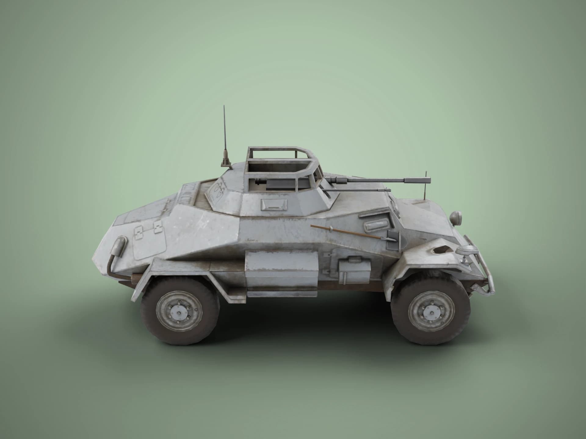 Sd.Kfz. 222 Armoured Car 3D Model