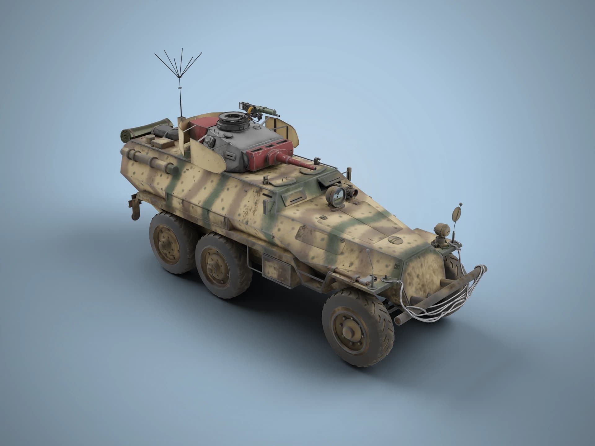 Wheeled Half-Track Concept Vehicle 3D Model