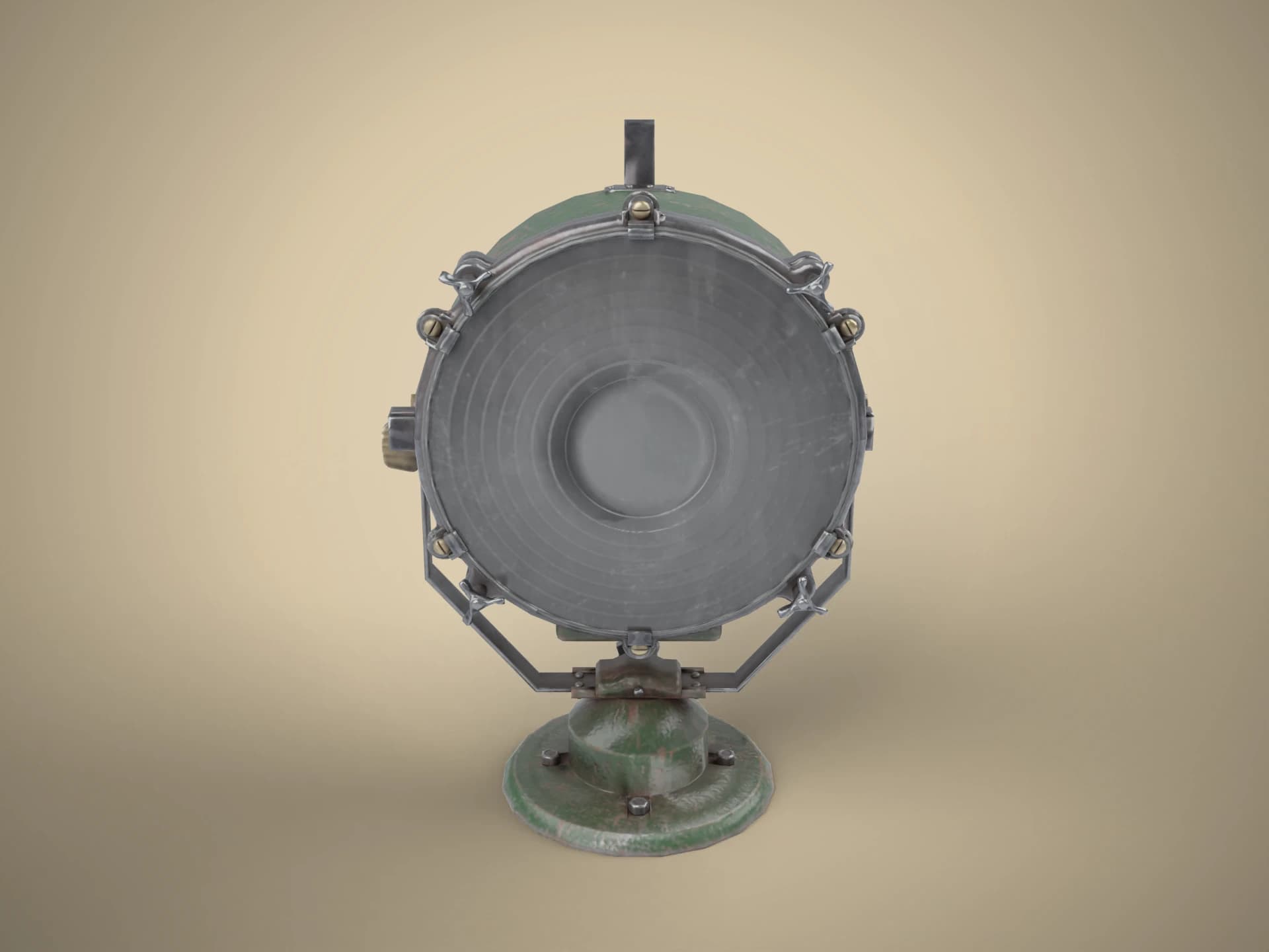 Retro Military Searchlight 3D Model