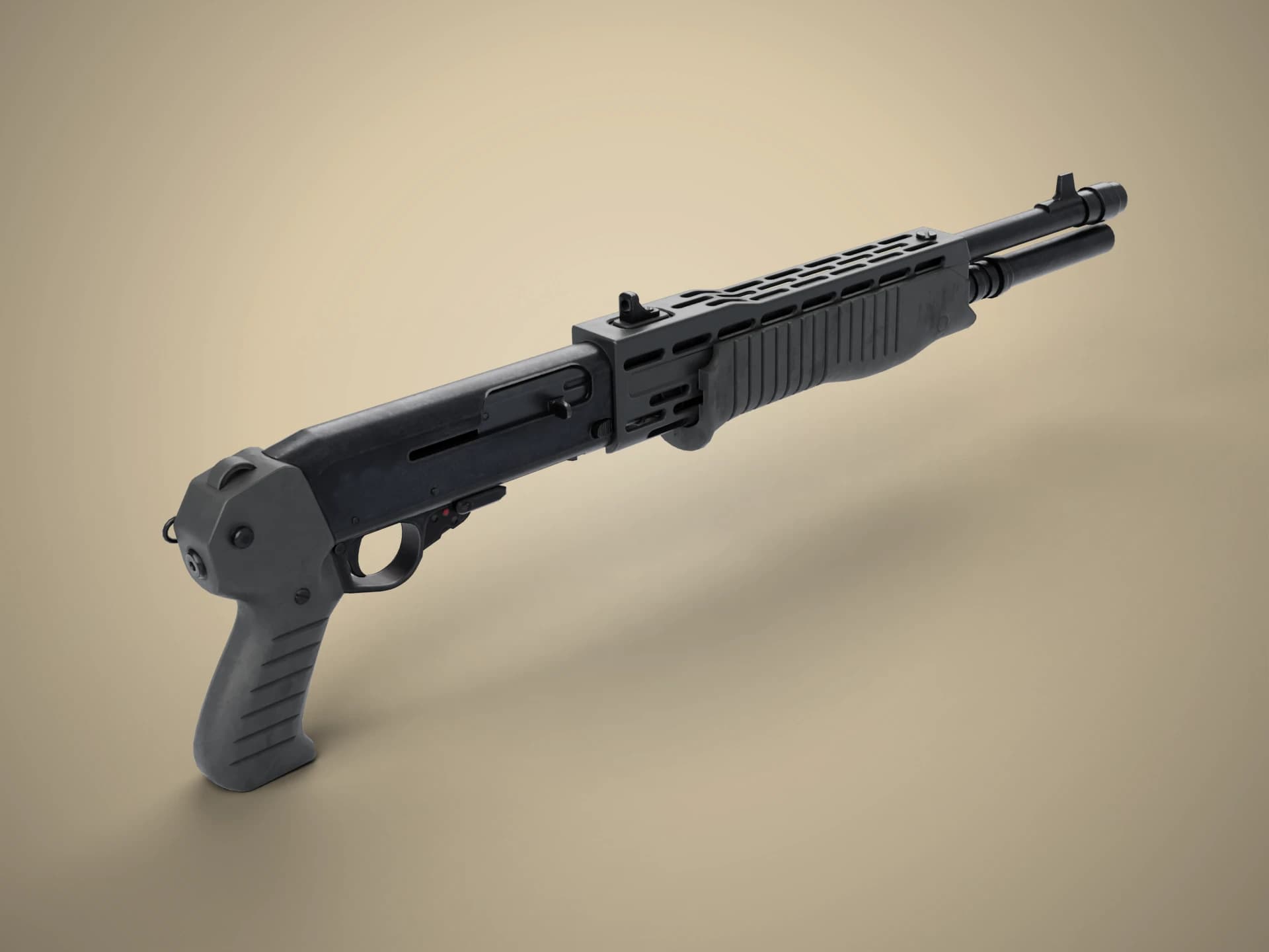Tactical Pump Shotgun 3D Model