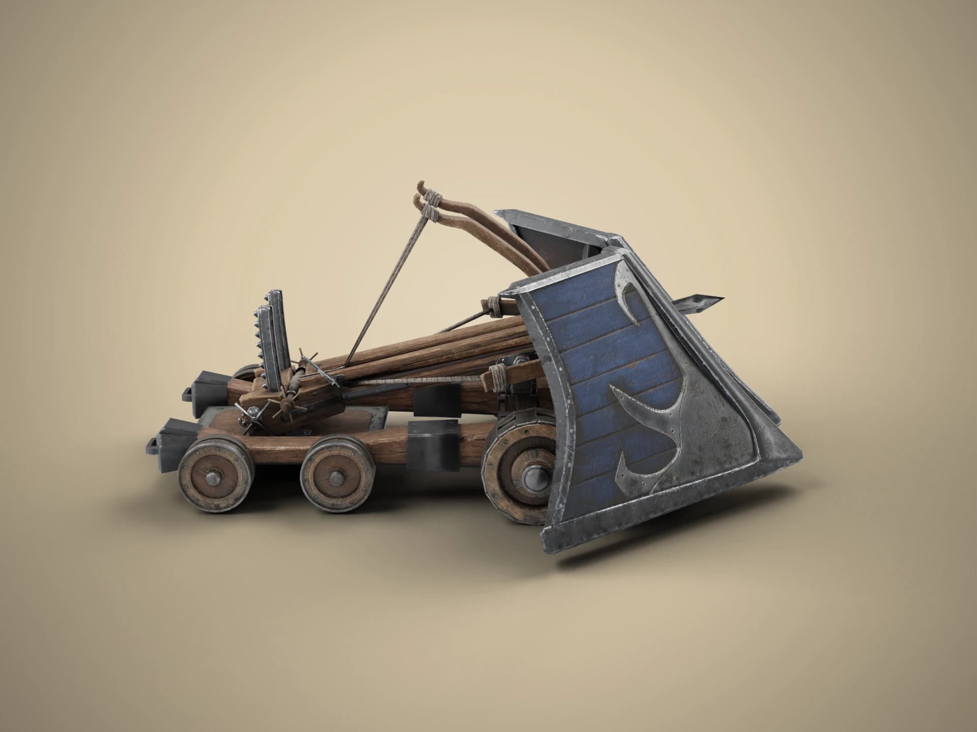 Heavy Wheeled Siege Ballista 3D Model
