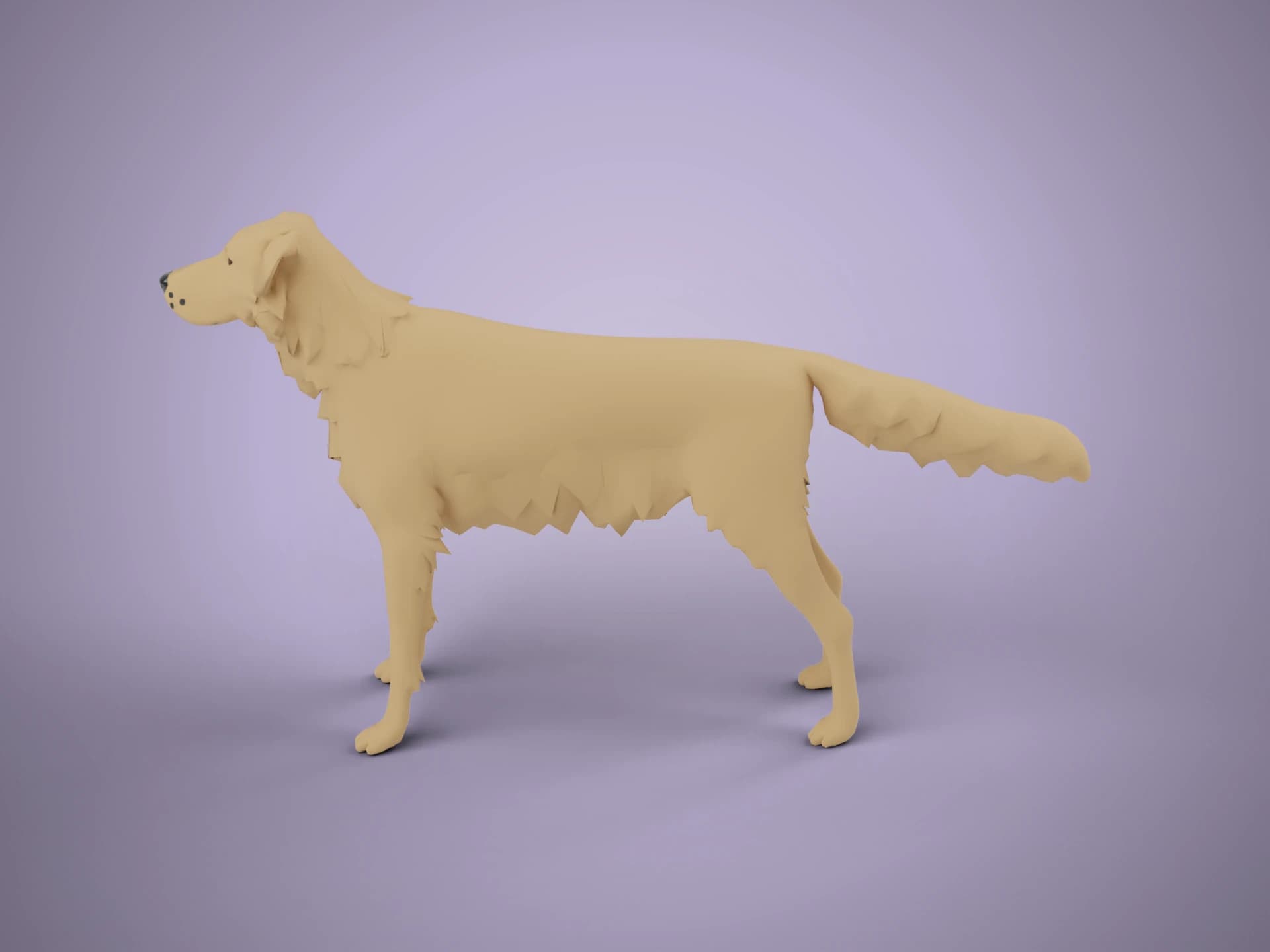 Golden Retriever Rigged 3D Model