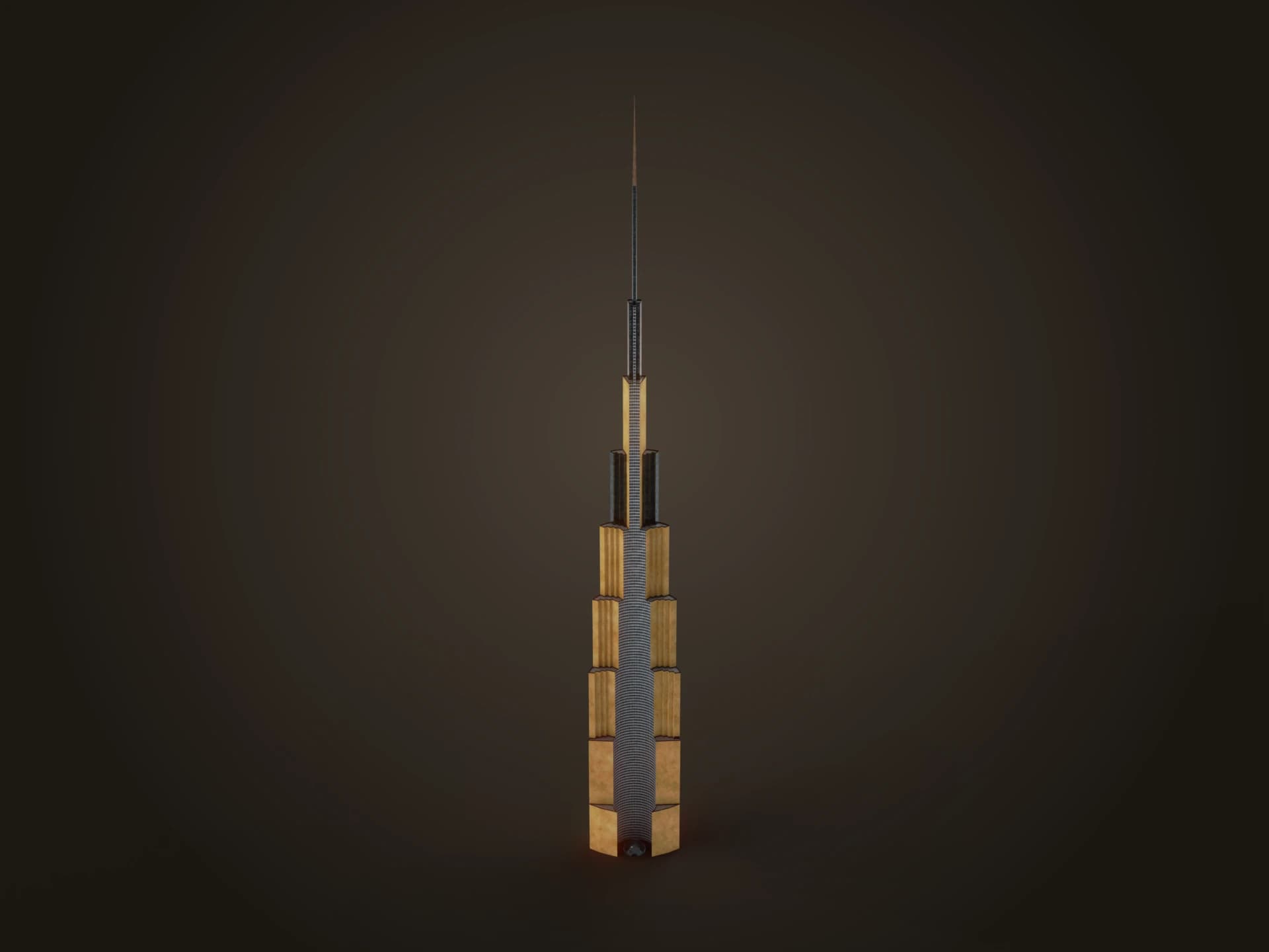 Supertall Skyscraper Concept 3D Model