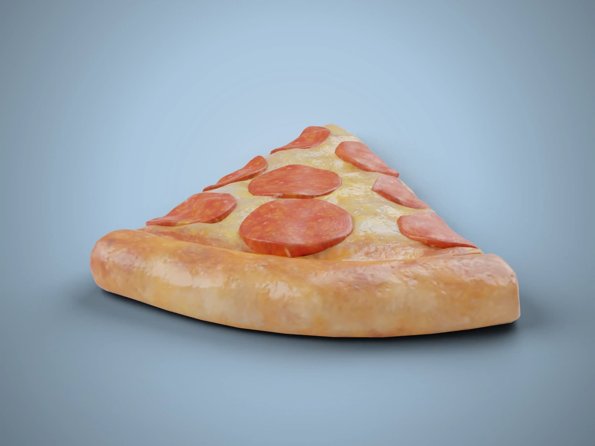 Pepperoni Pizza Slice 3D Model