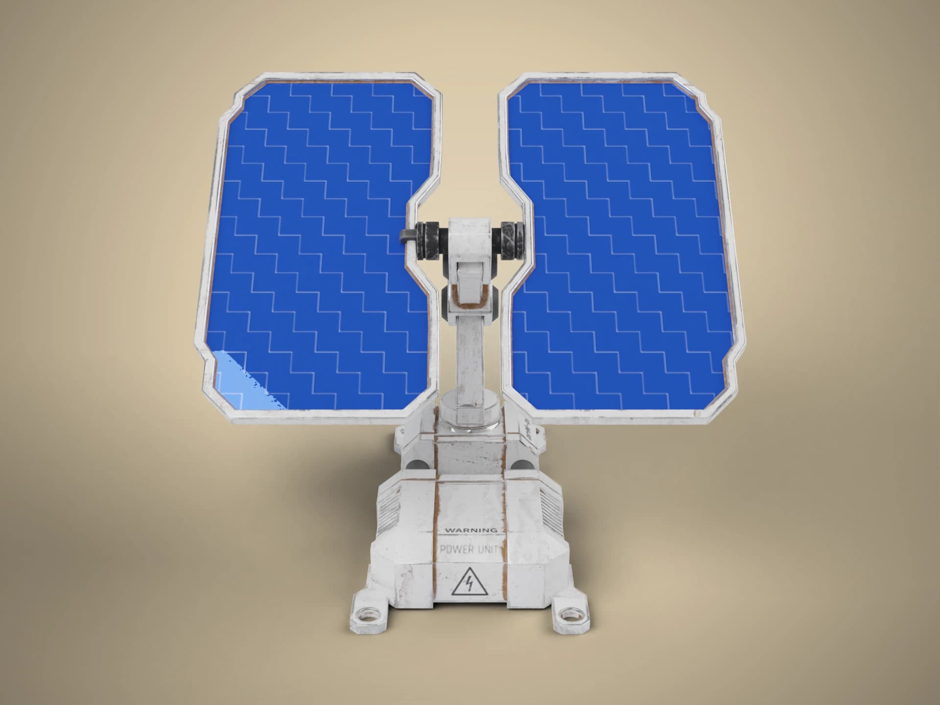 Sun-Tracking Solar Panel Unit 3D Model