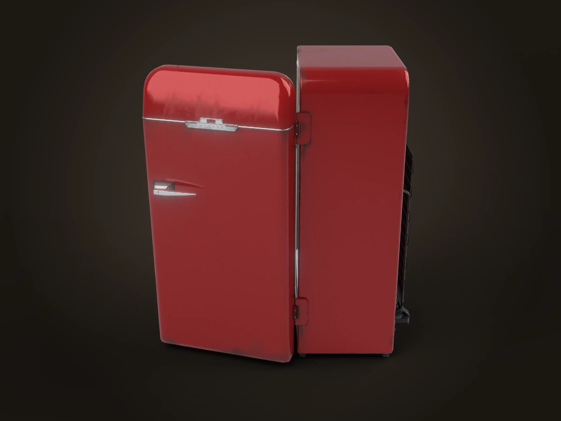 Vintage Soviet ZIL Moskva Refrigerator 3D Model