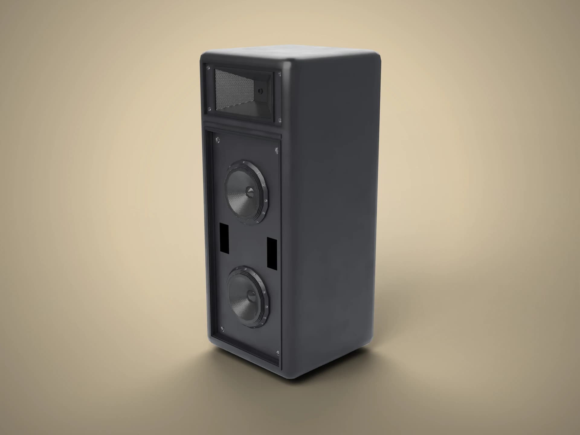 Black Stage PA Speaker 3D Model