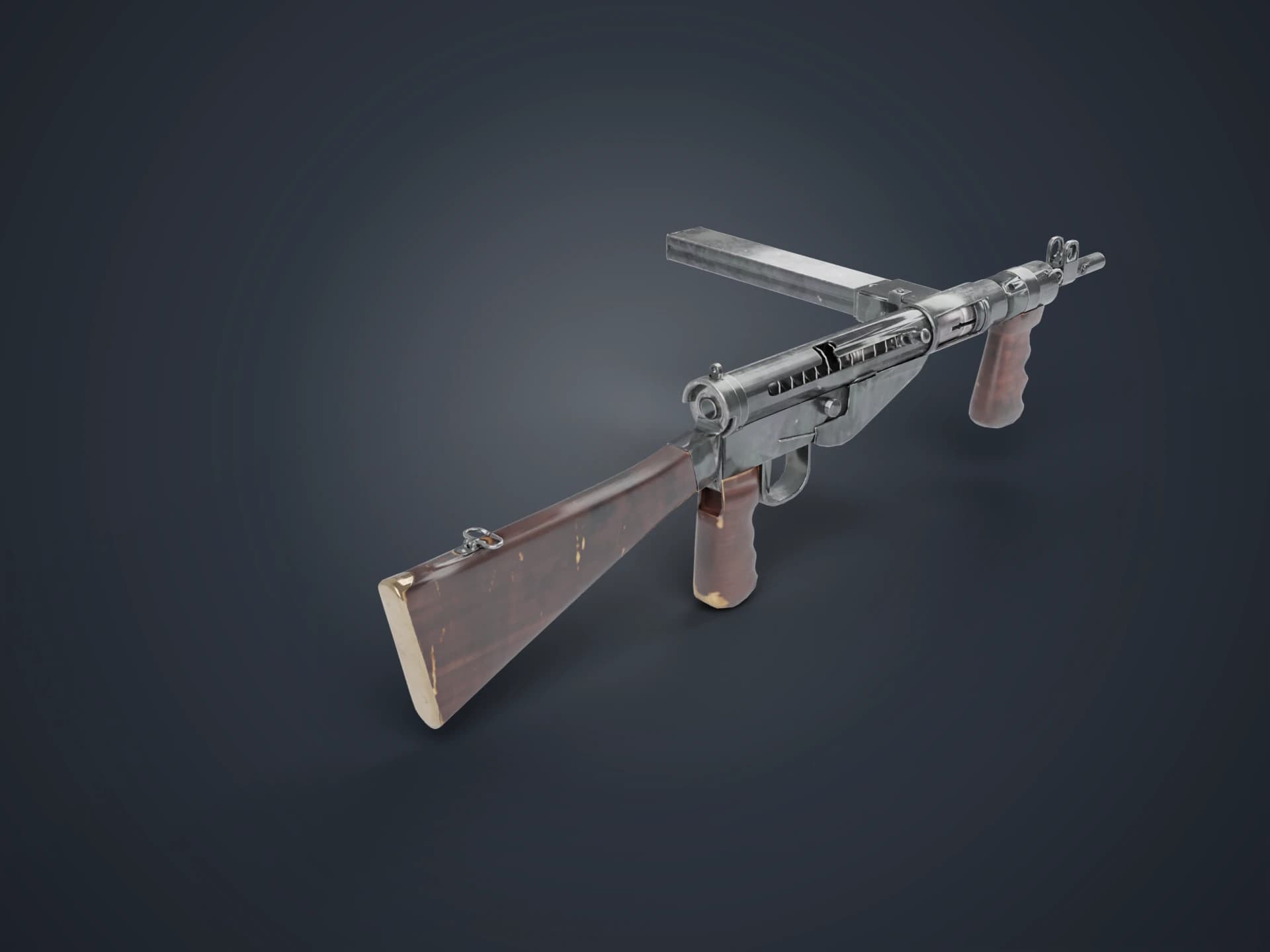 STEN Mk5 Submachine Gun 3D Model