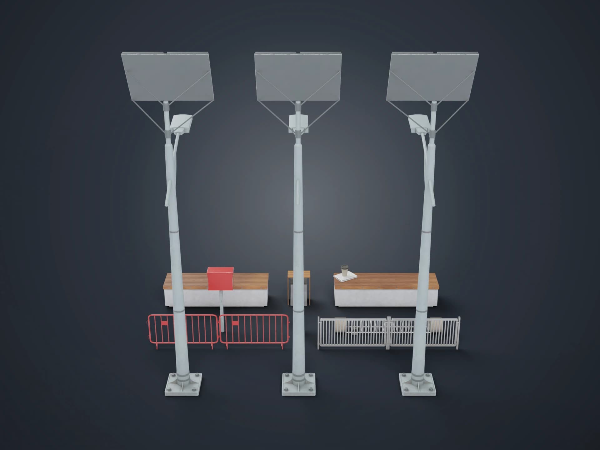 Modular Street Asset Pack 3D Model