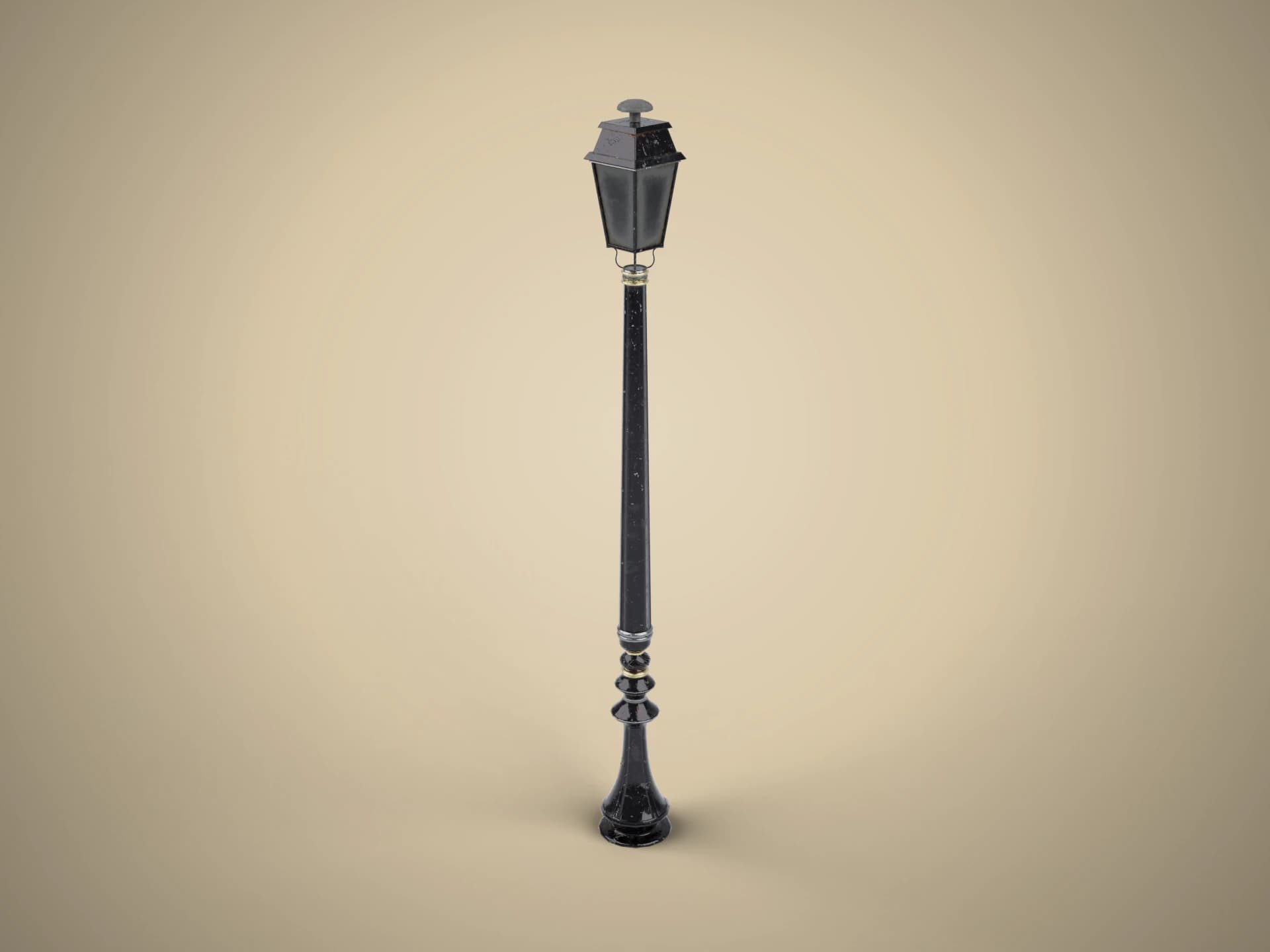 Classic Cast Iron Street Lamp 3D Model