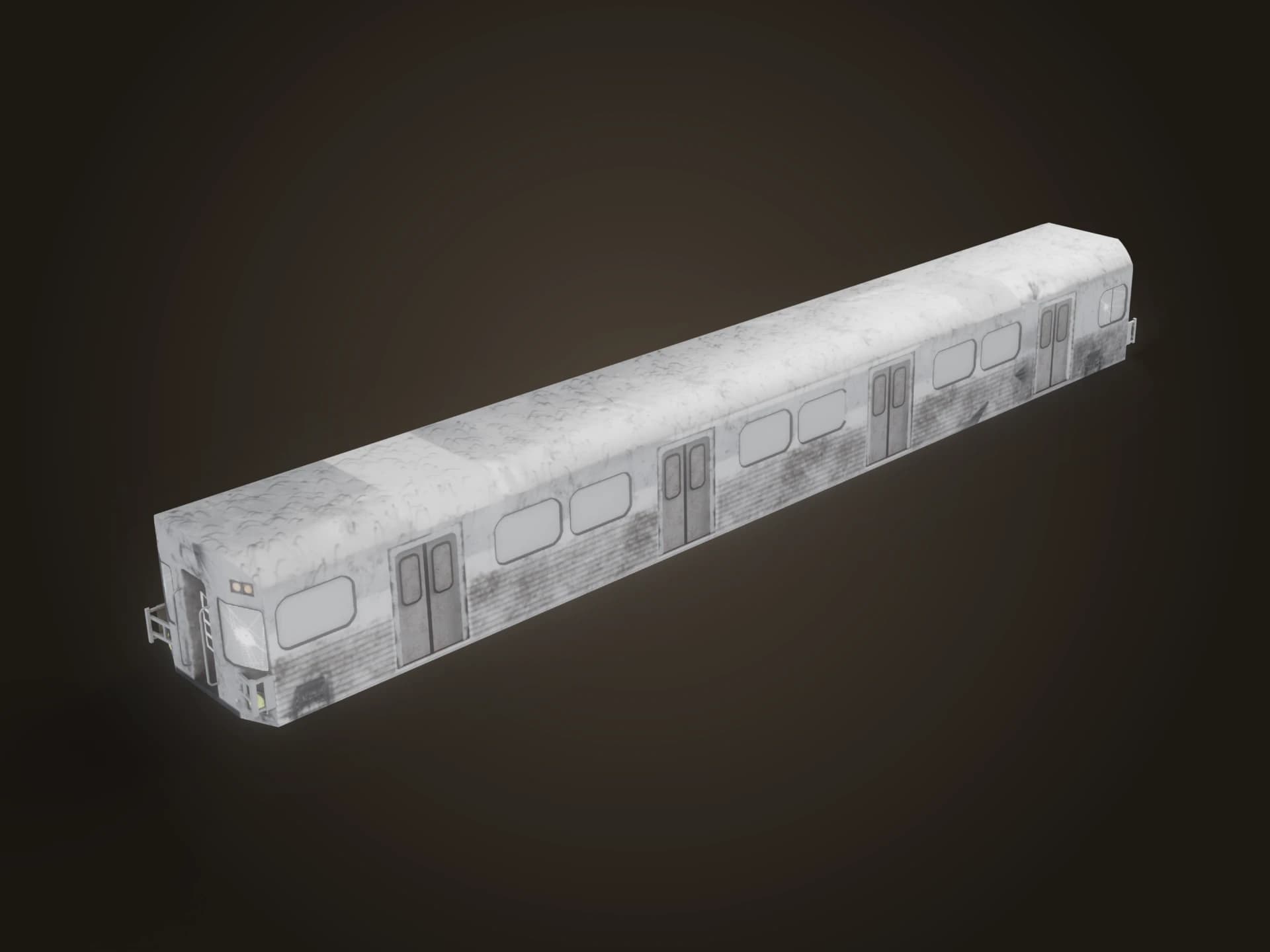 Abandoned Subway Train Car 3D Model