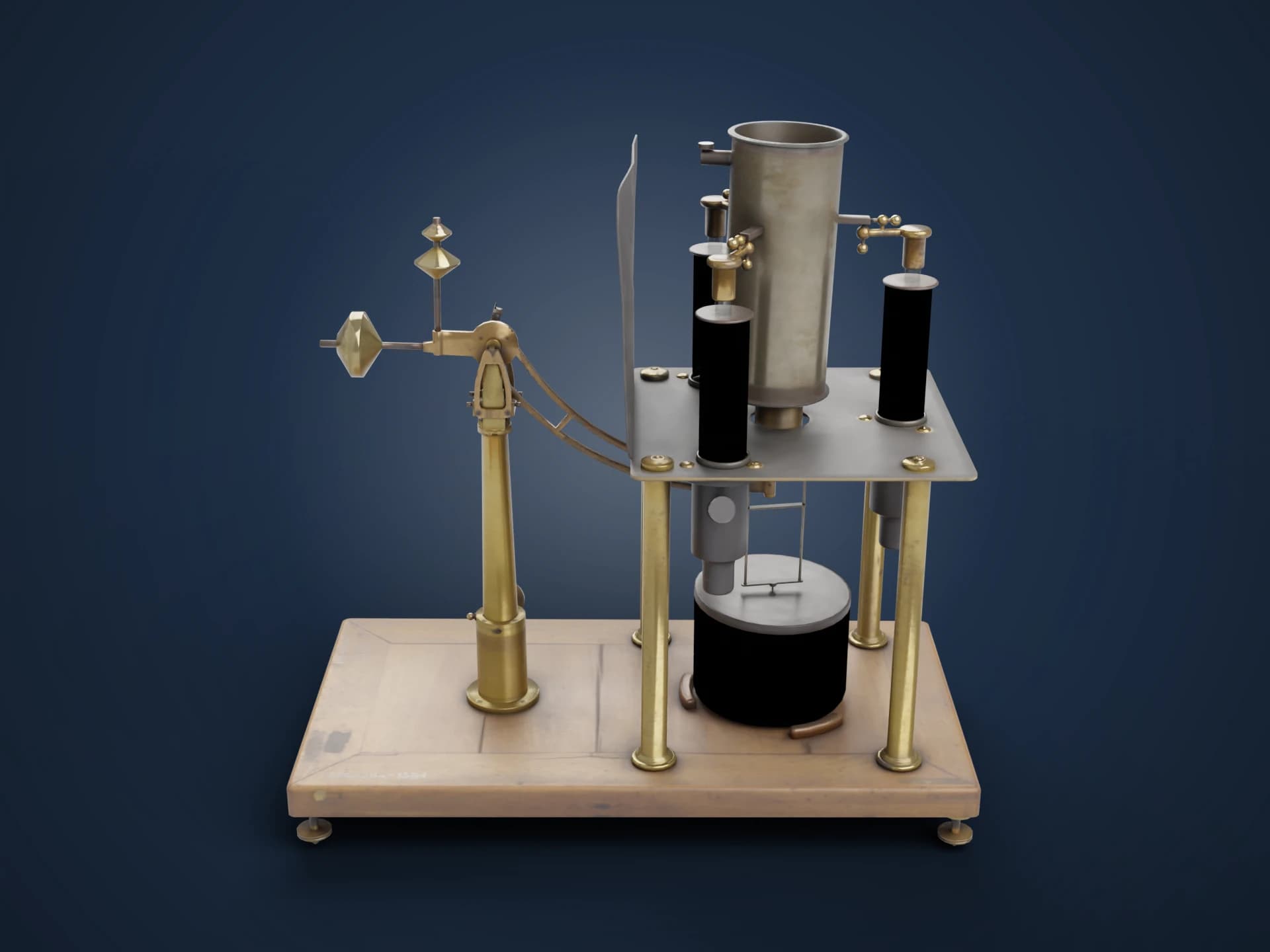 Antique Absolute Electrometer Laboratory Instrument 3D Model