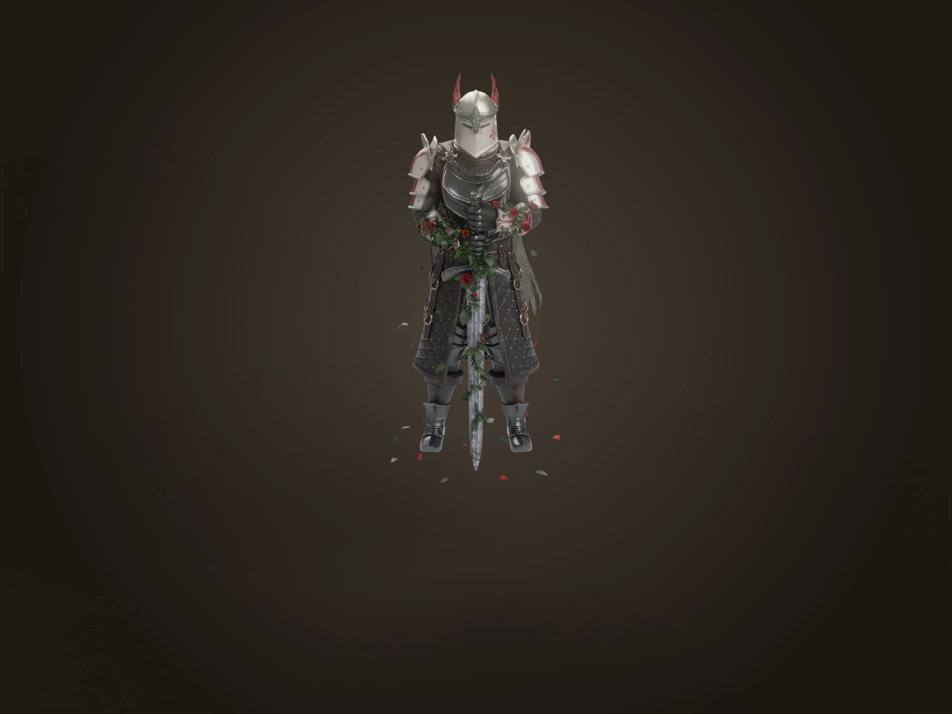 Forgotten Knight with Rose-Covered Armour 3D Model