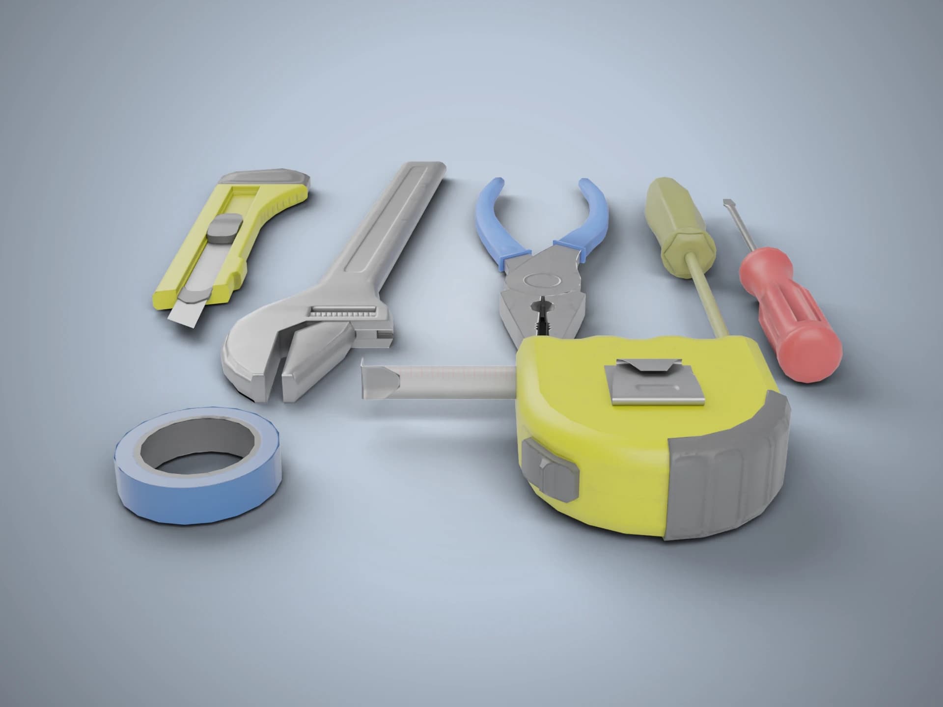 Hand Tools Pack 3D Model