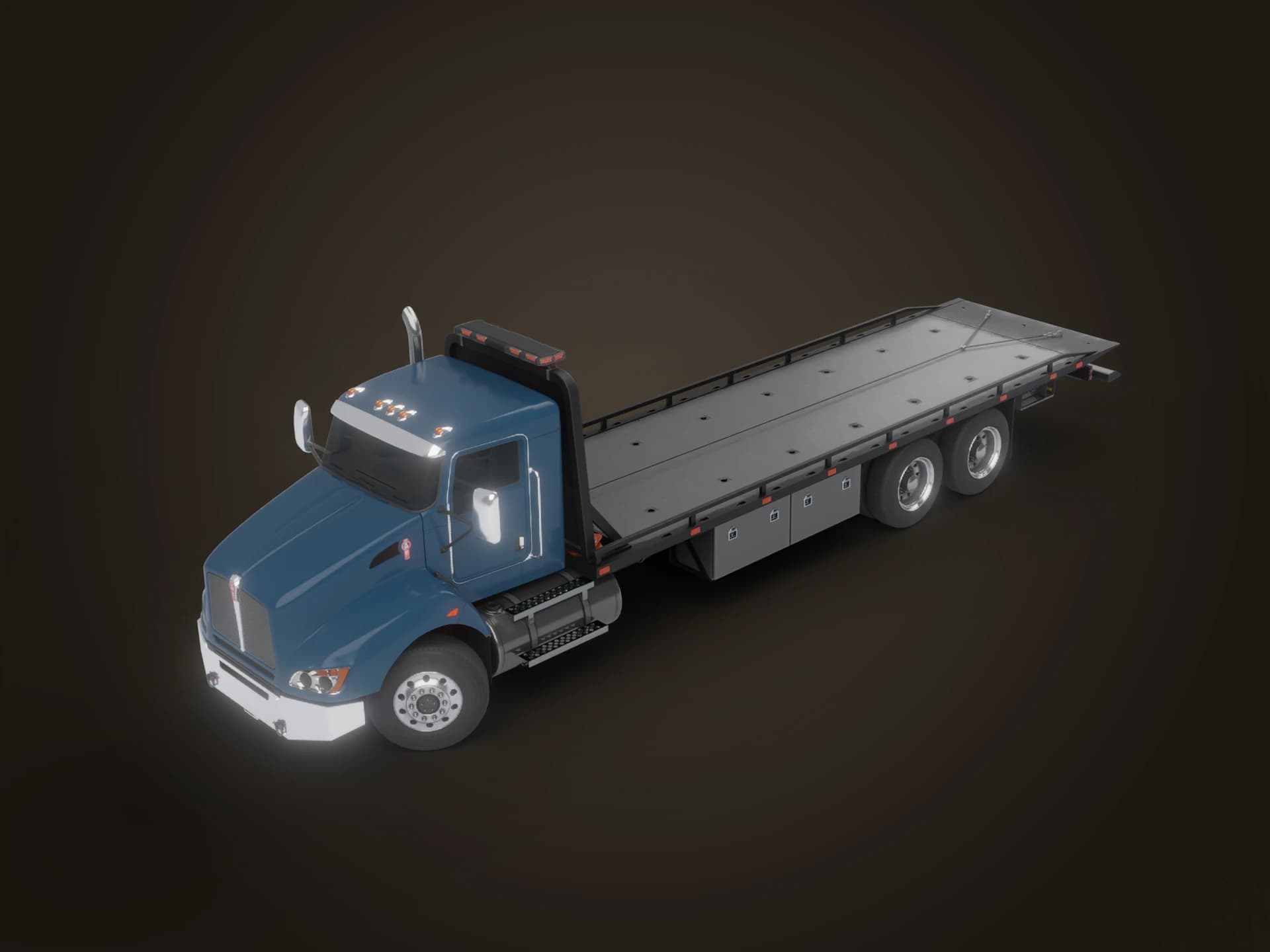 Flatbed Tow Truck 3D Model