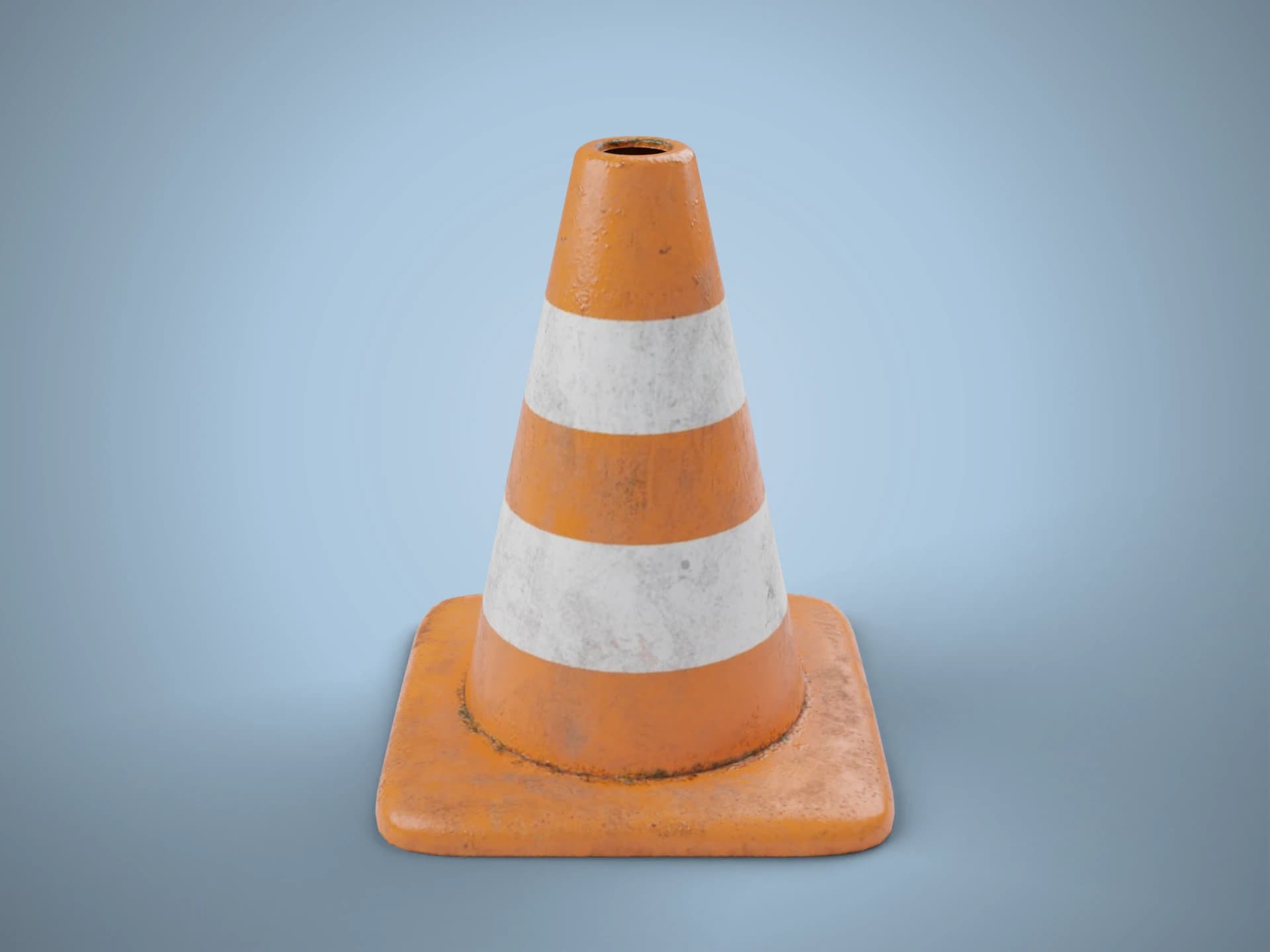 Orange Traffic Cone 3D Model