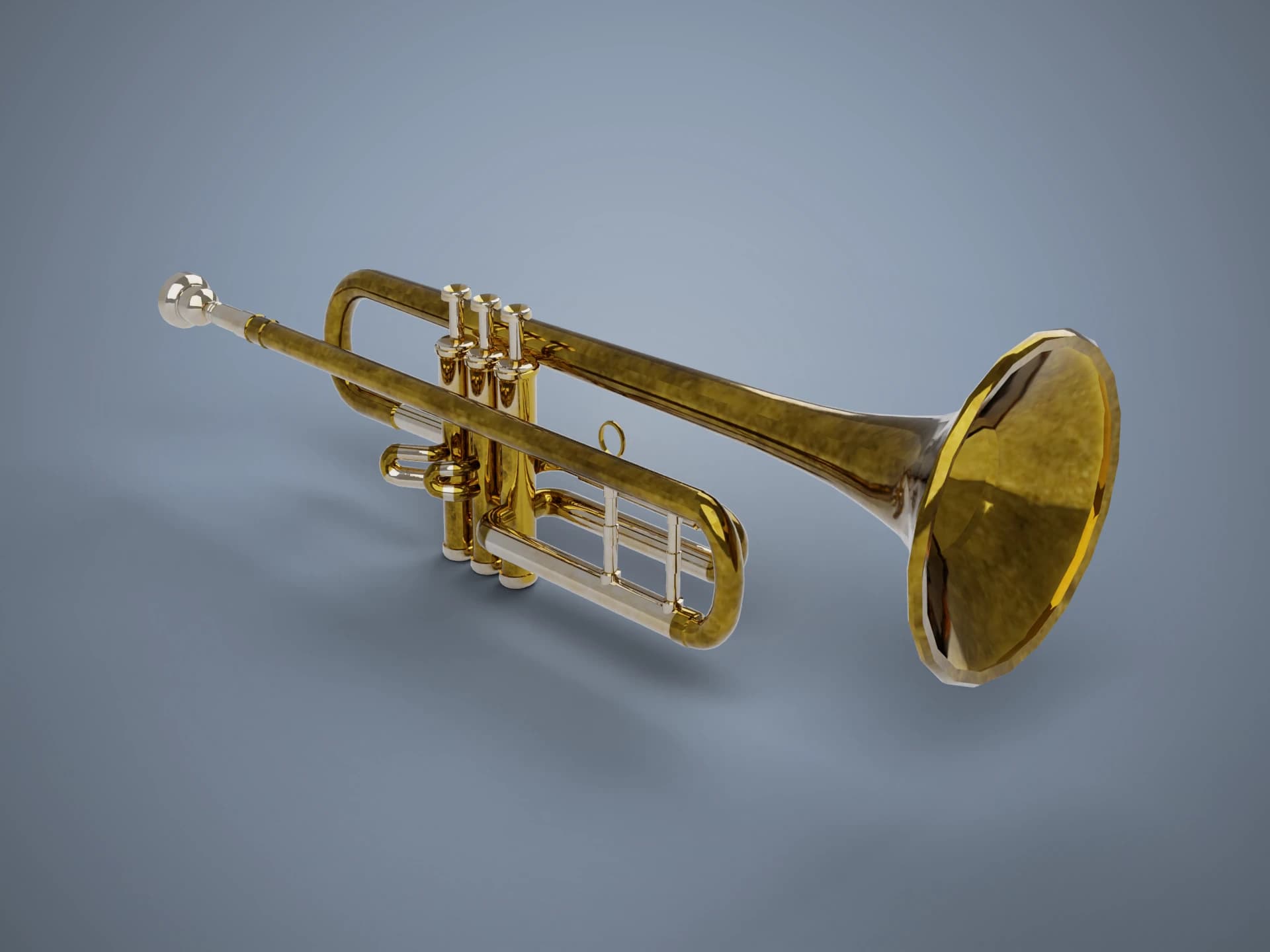Brass Trumpet 3D Model