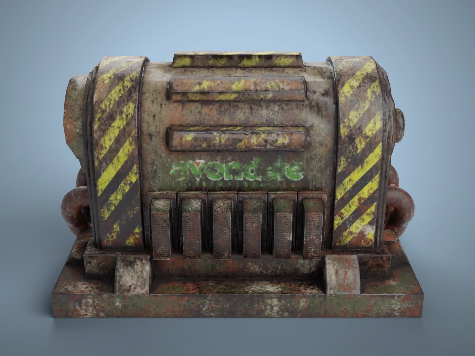 Industrial Turbine Dynamo Generator 3D Model