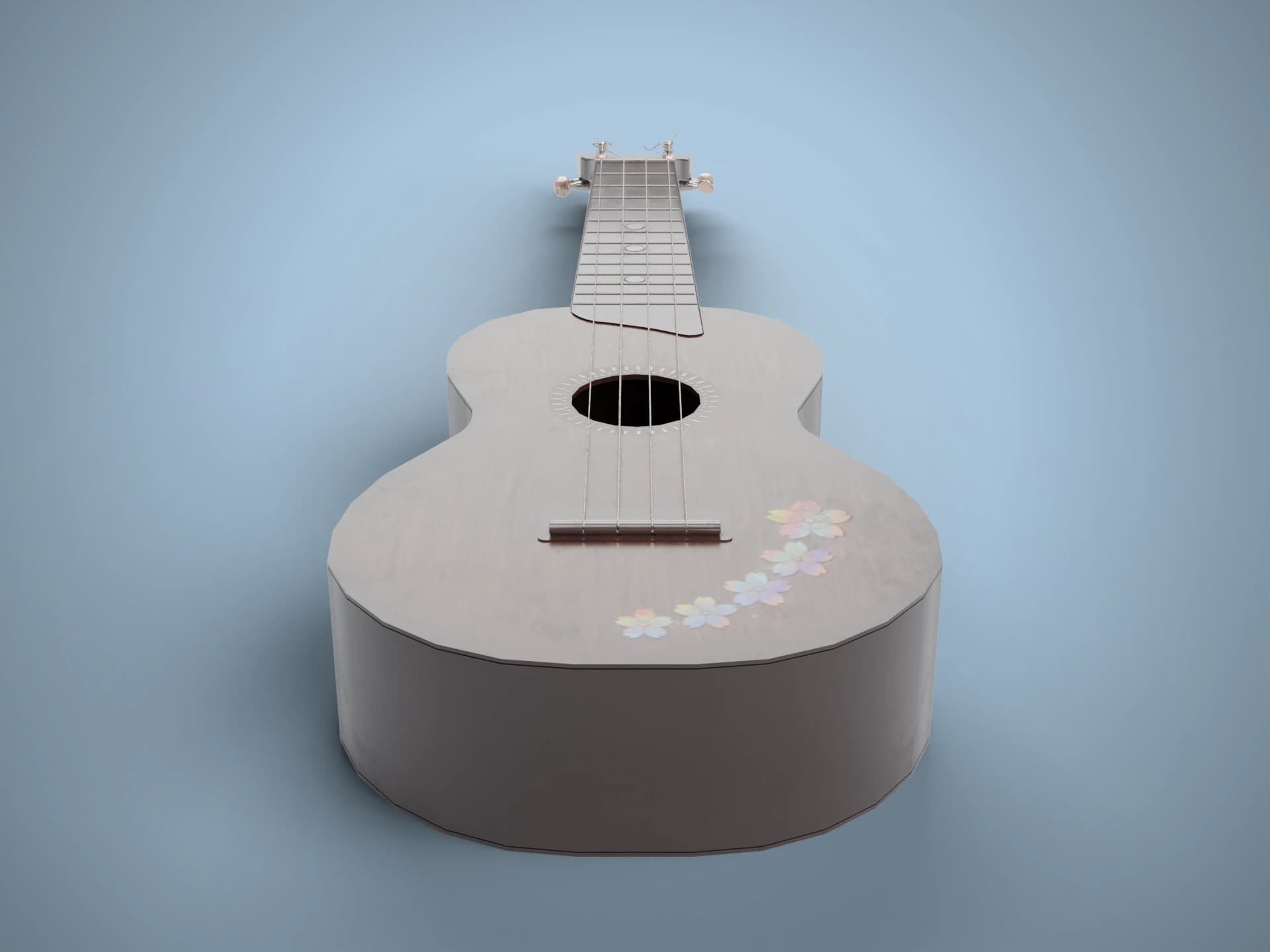 Wooden Ukulele 3D Model