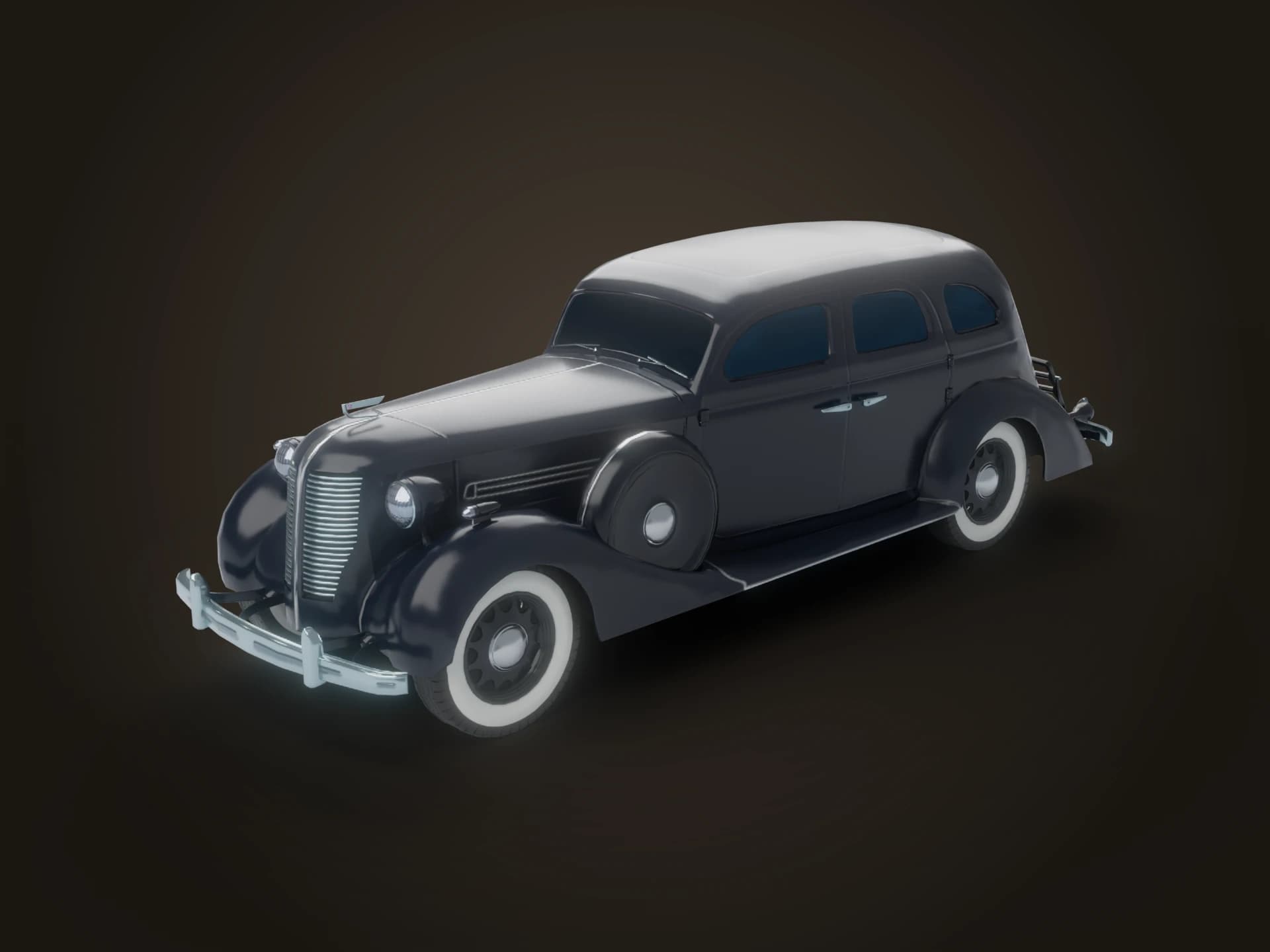 1930s Soviet ZIS-101 Limousine 3D Model
