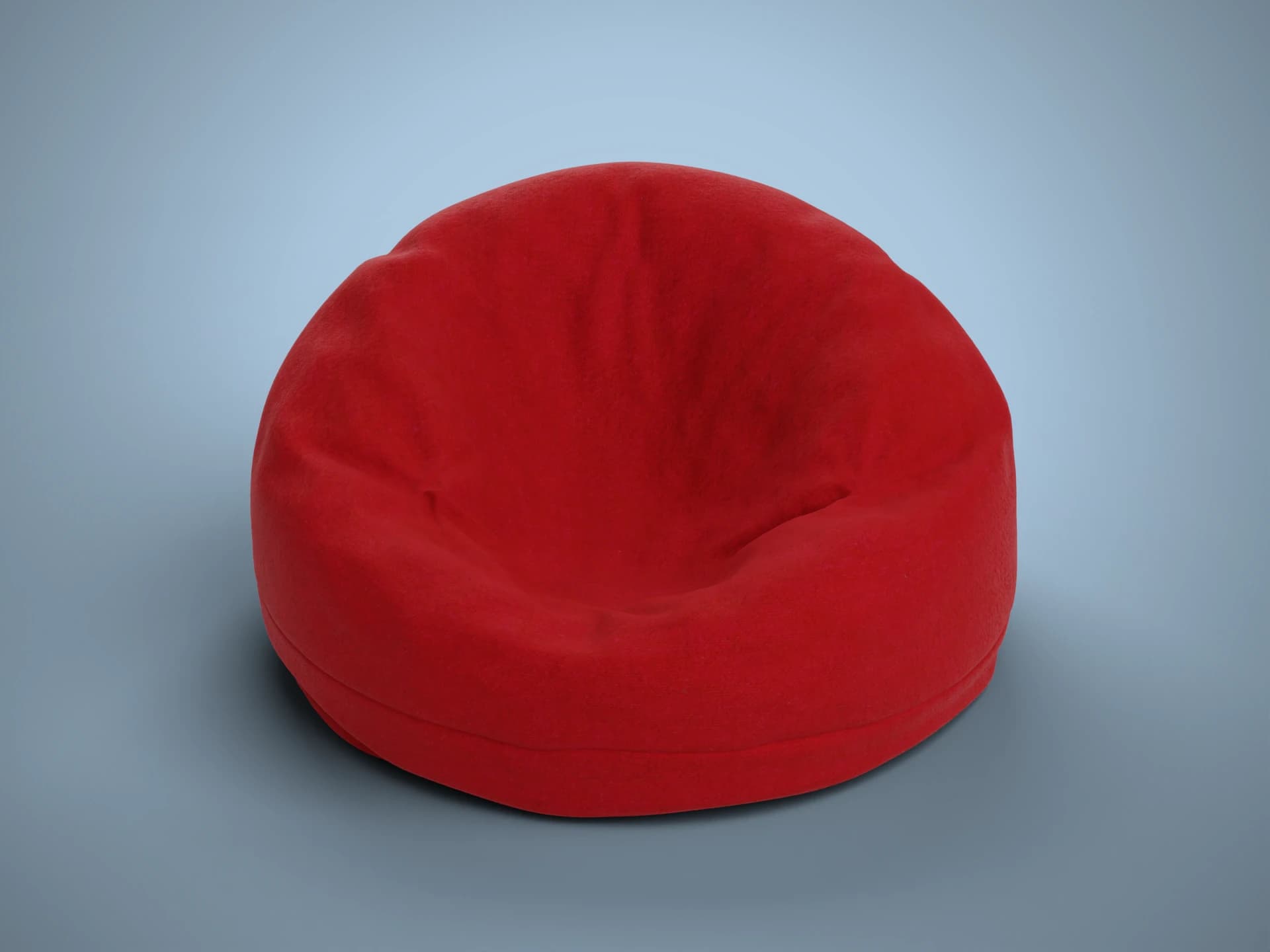 Red Velvet Bean Bag 3D Model