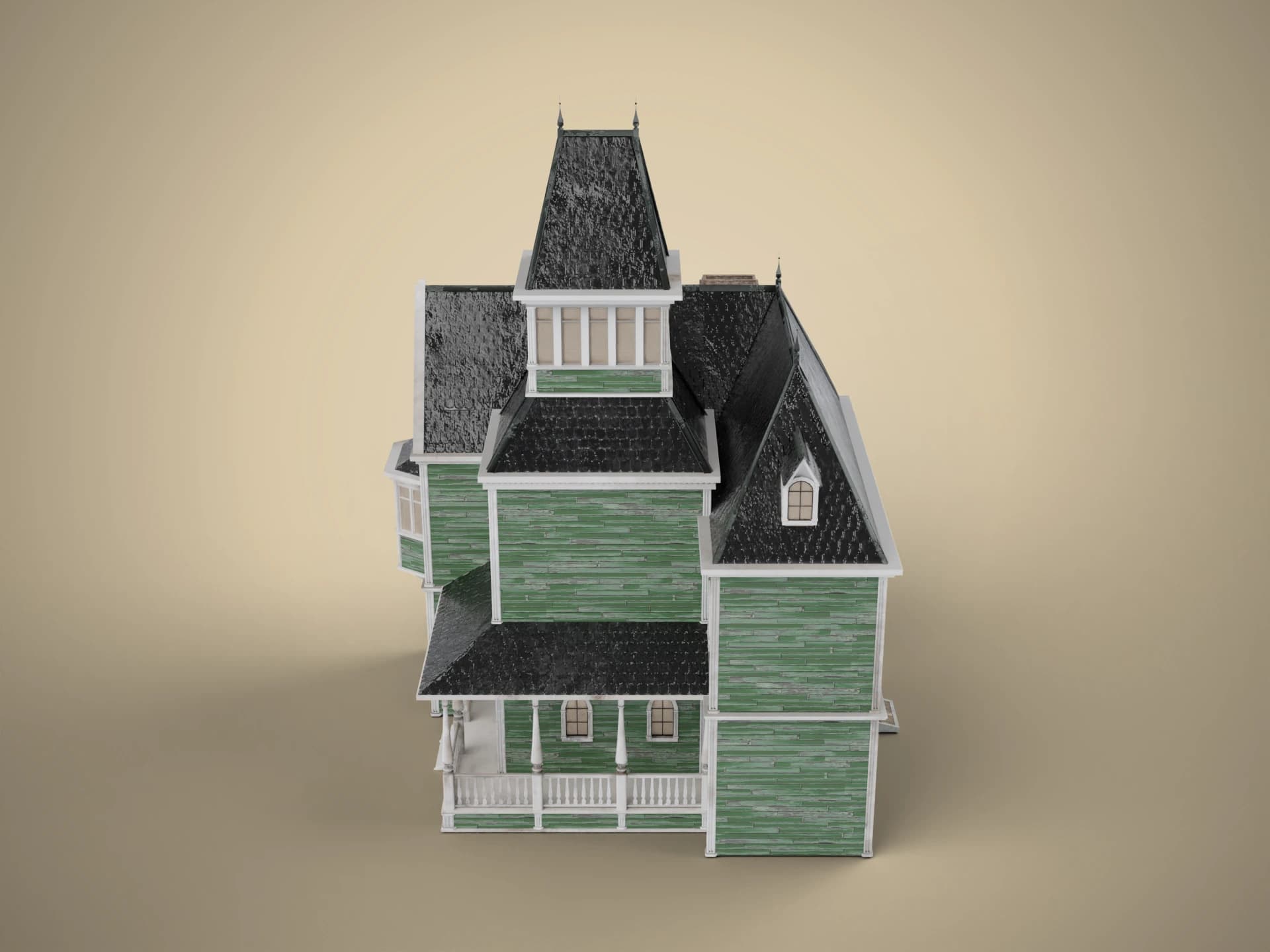 Old Victorian Mansion House 3D Model
