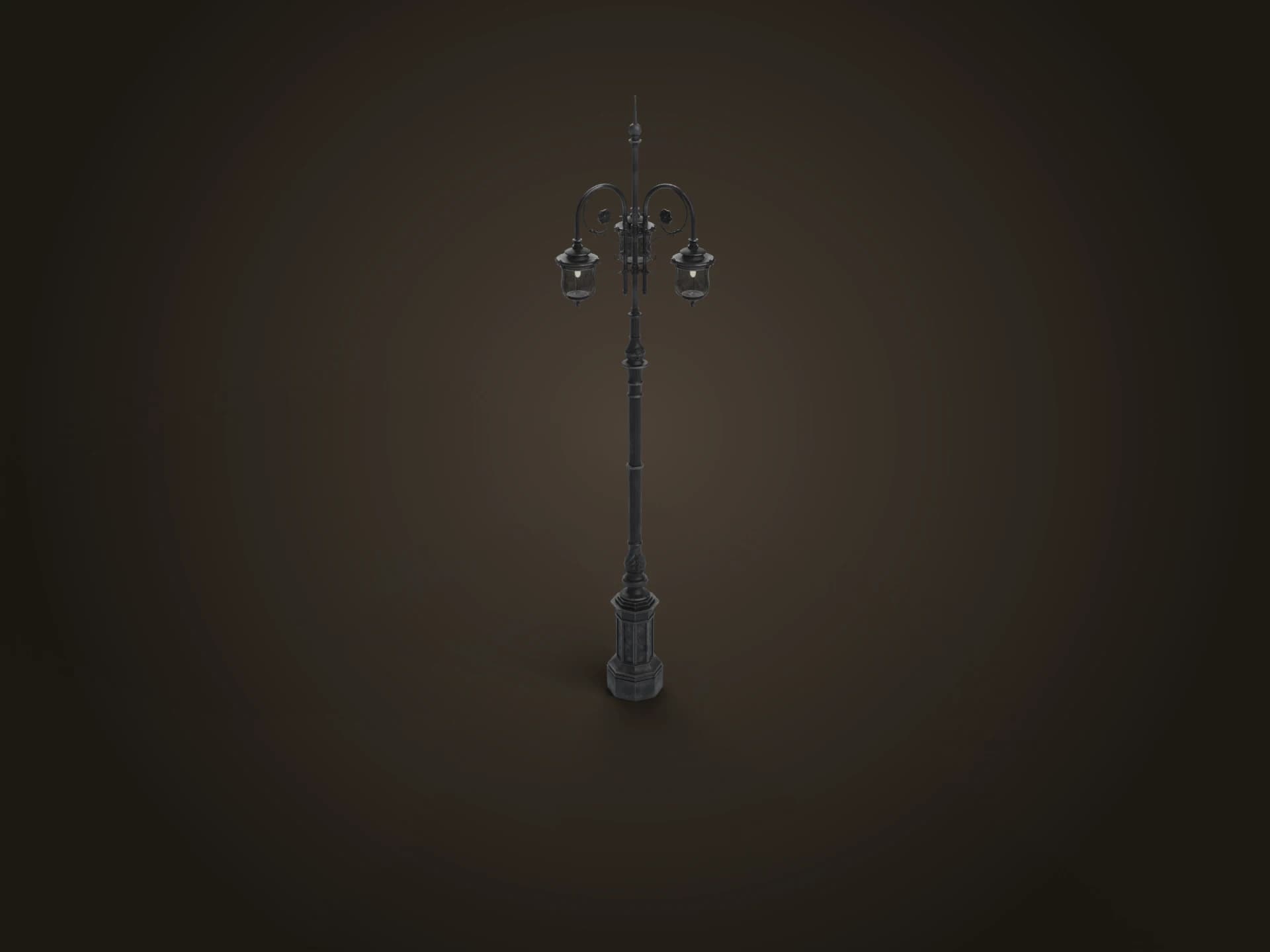Victorian Gothic Street Lamp 3D Model