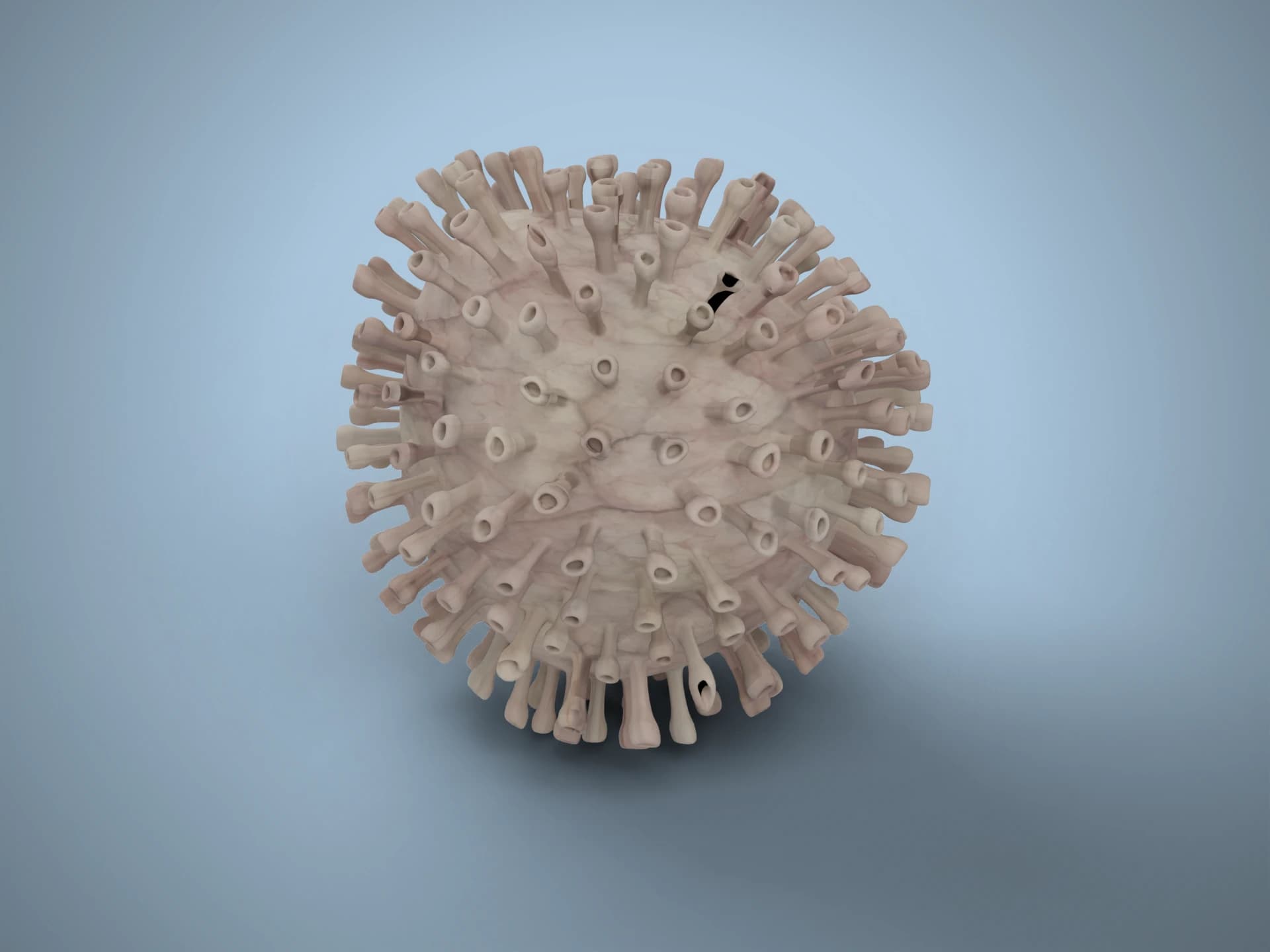 Animated Spiky Virus Particle 3D Model