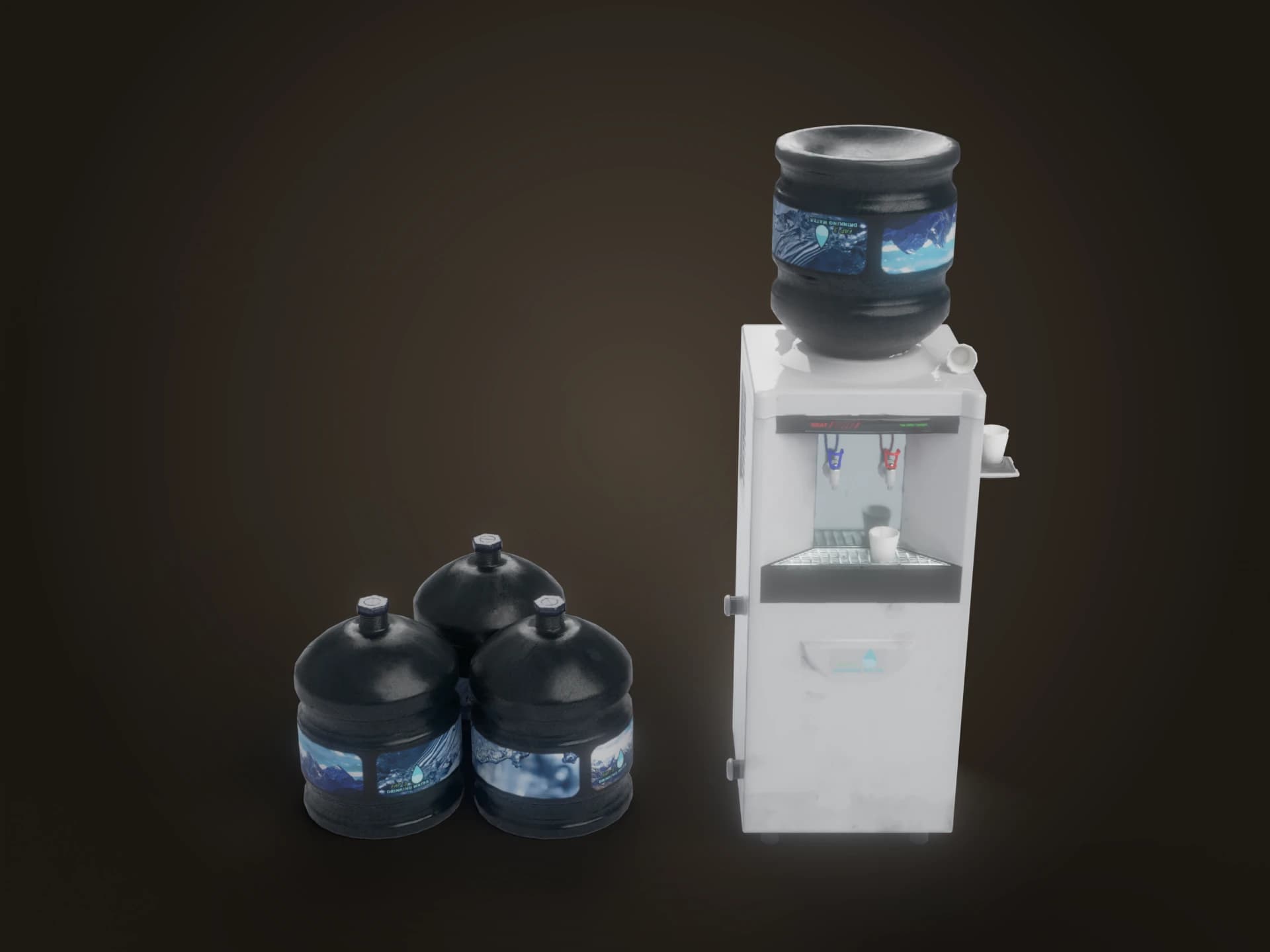 Office Water Cooler Dispenser 3D Model