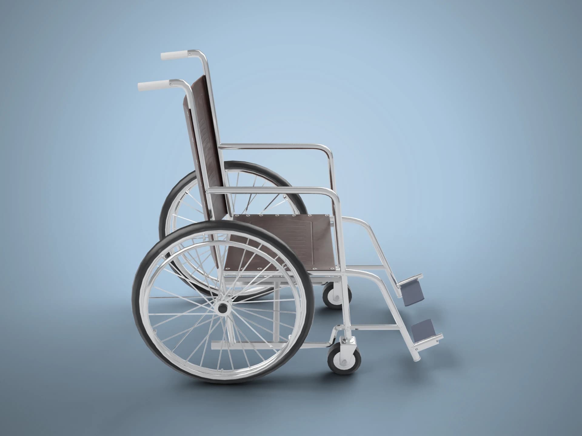 Folding Manual Wheelchair 3D Model