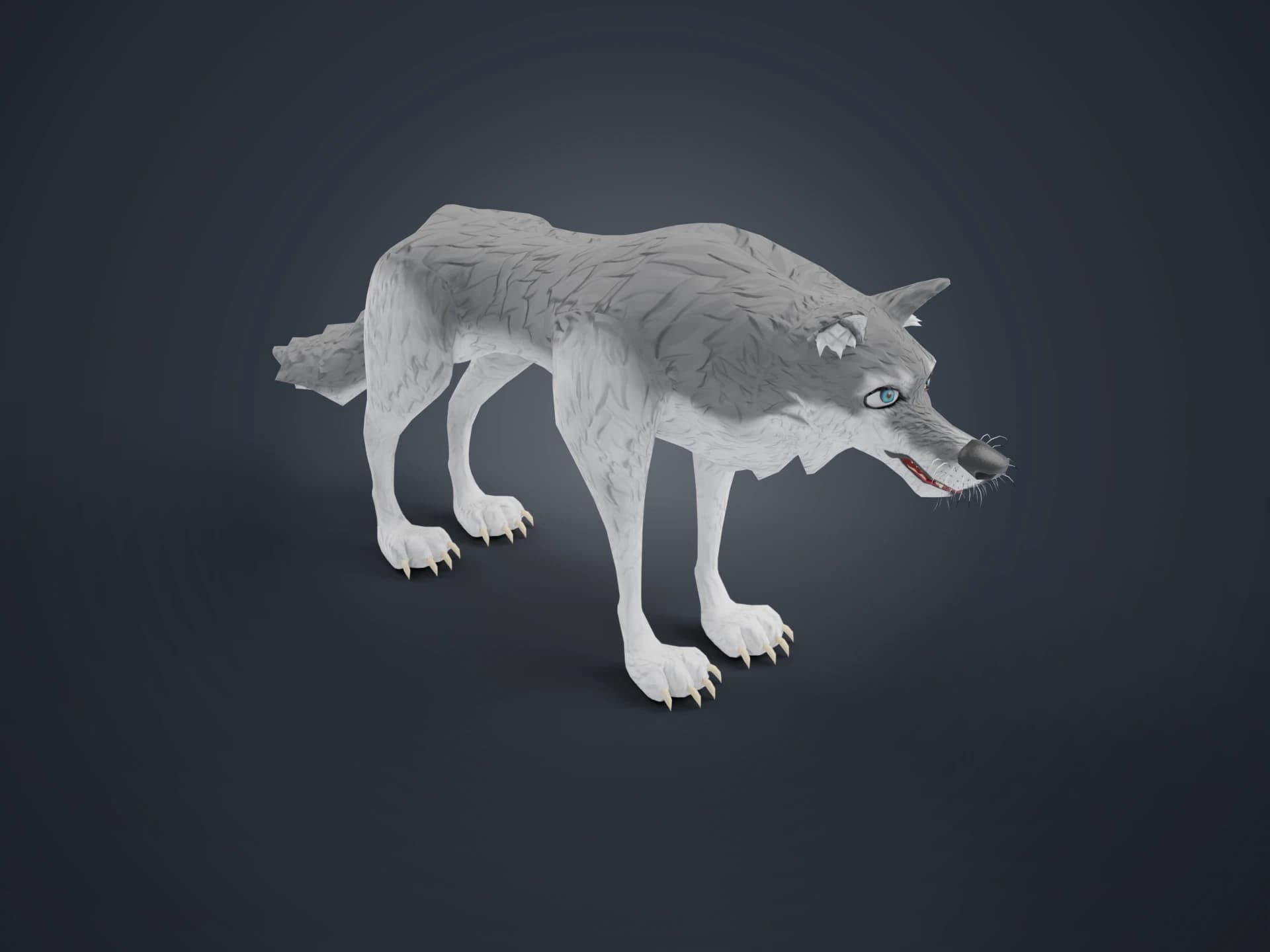 Grey Wolf Animated 3D Model