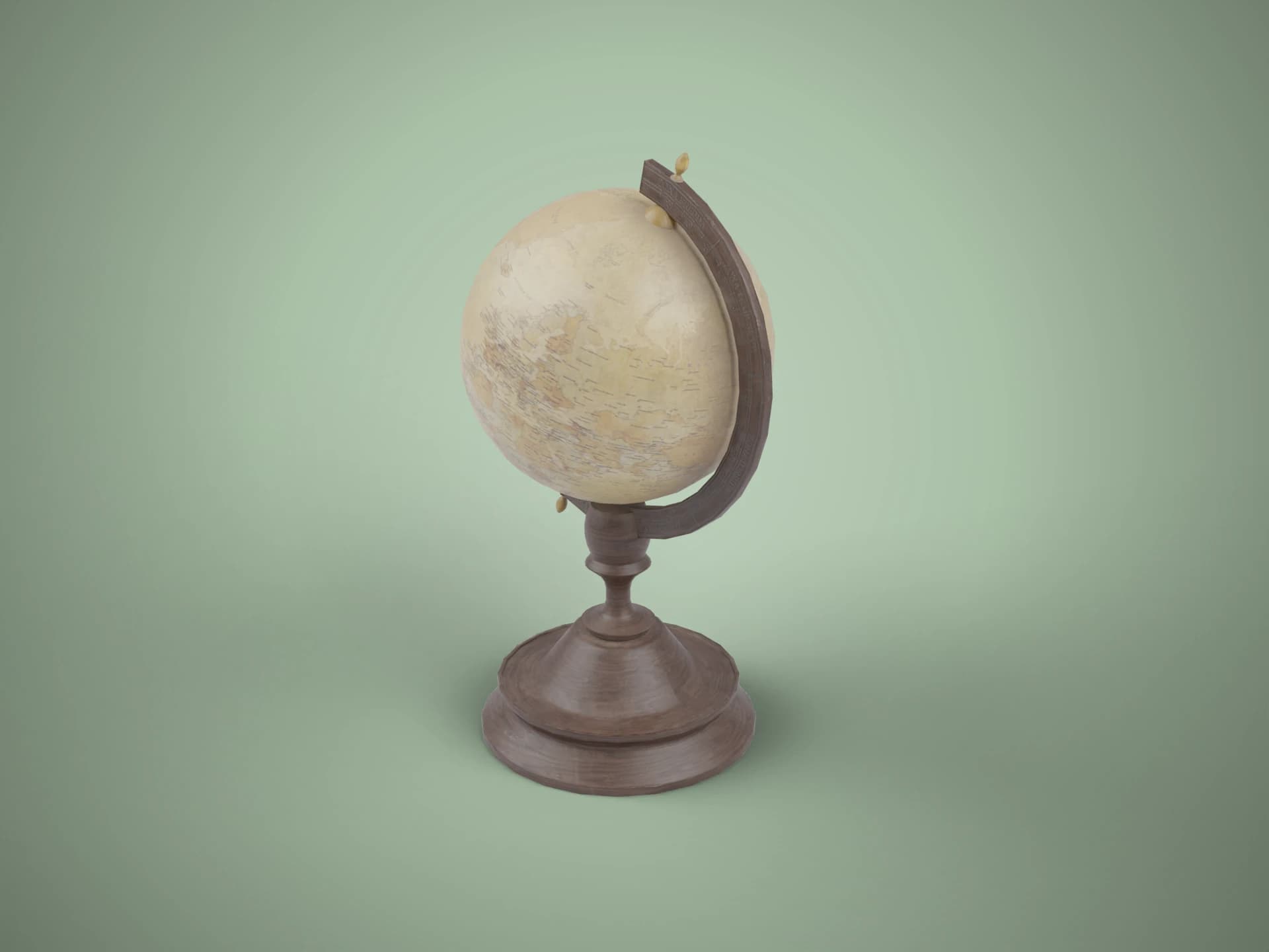 Vintage Desk Globe 3D Model