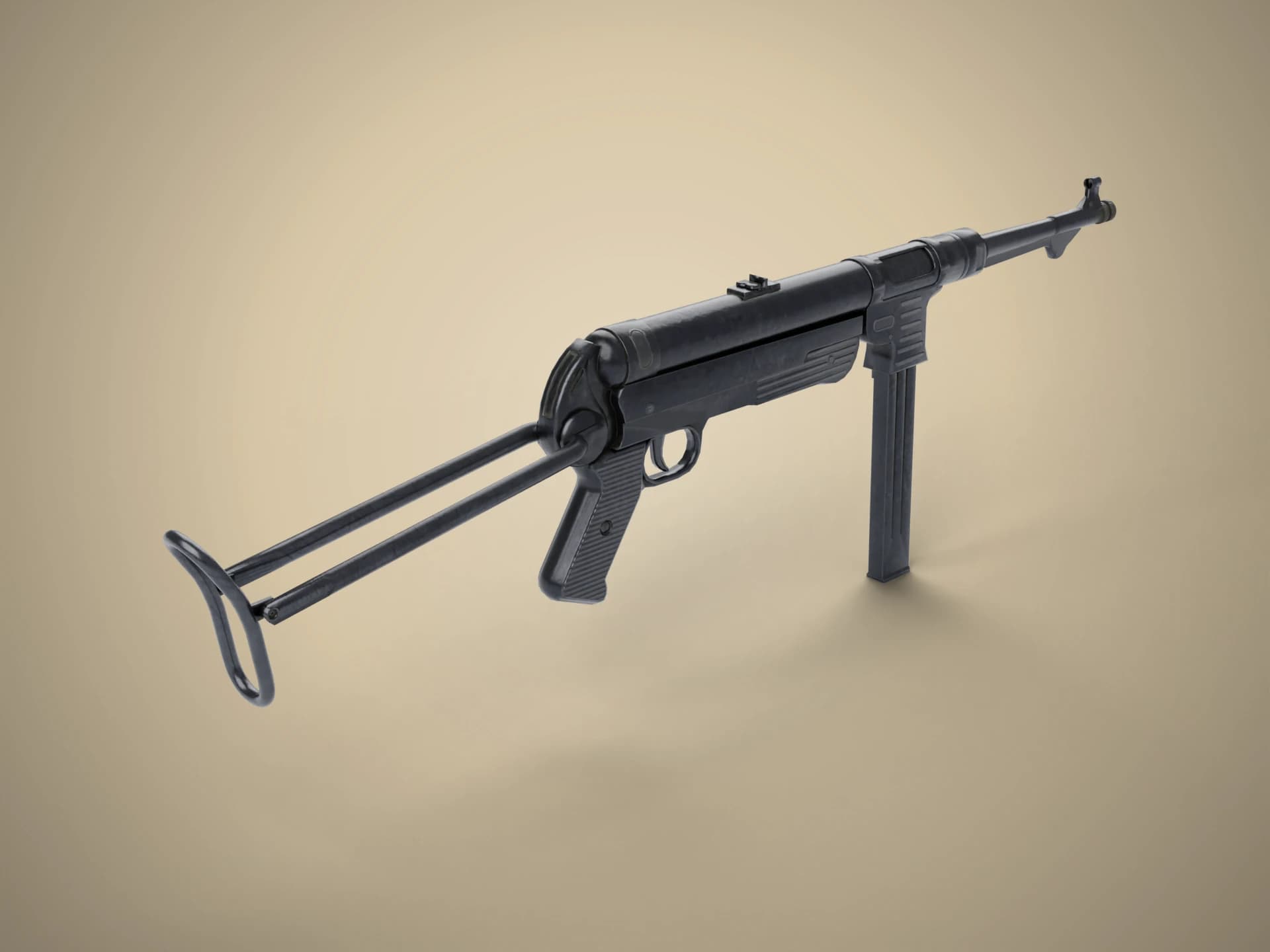 MP40 Submachine Gun 3D Model
